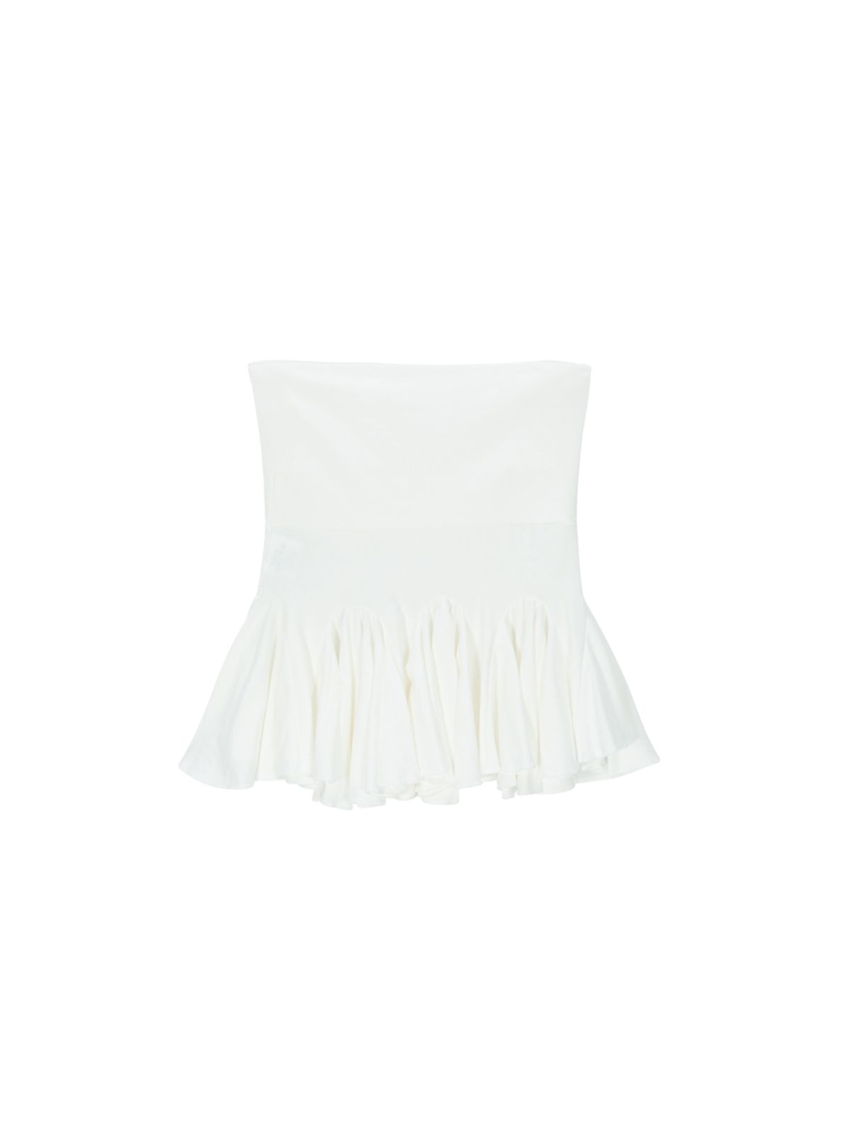 에즈이프 캘리(ASIF CALIE) HEART MEDAL 2WAY HOOL SKIRT IVORY