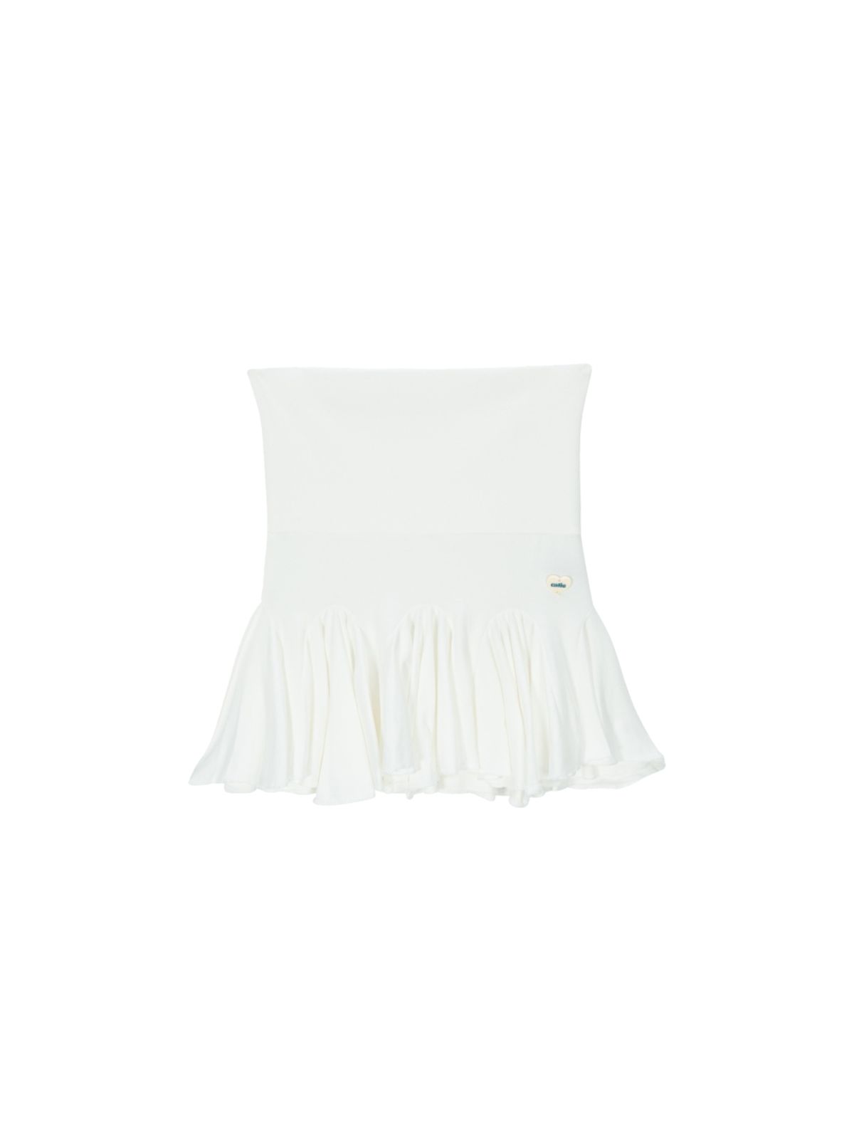 에즈이프 캘리(ASIF CALIE) HEART MEDAL 2WAY HOOL SKIRT IVORY