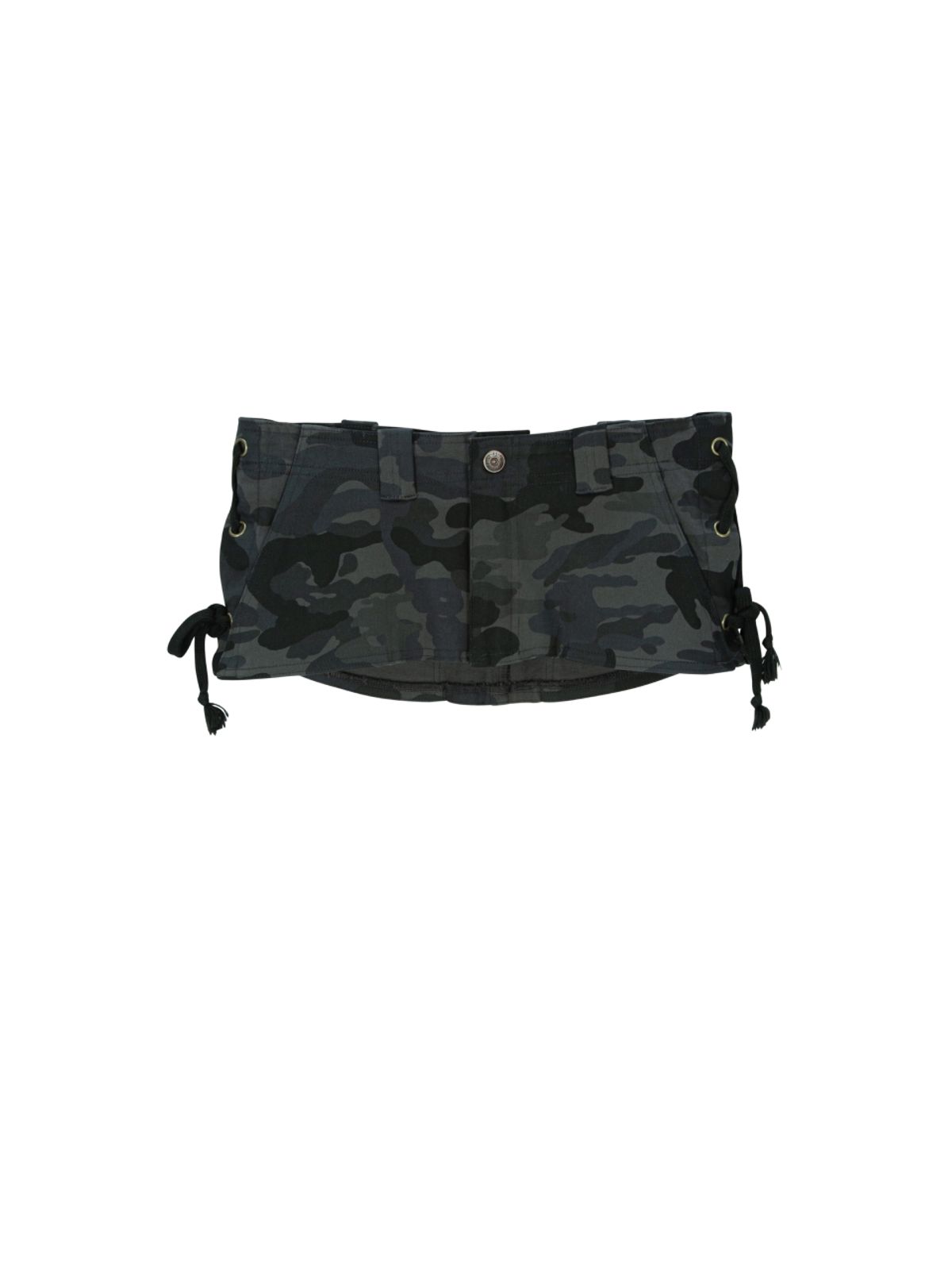 에즈이프 캘리(ASIF CALIE) CAMOUFLAGE LACE-UP WRAP SKIRT CHARCOAL