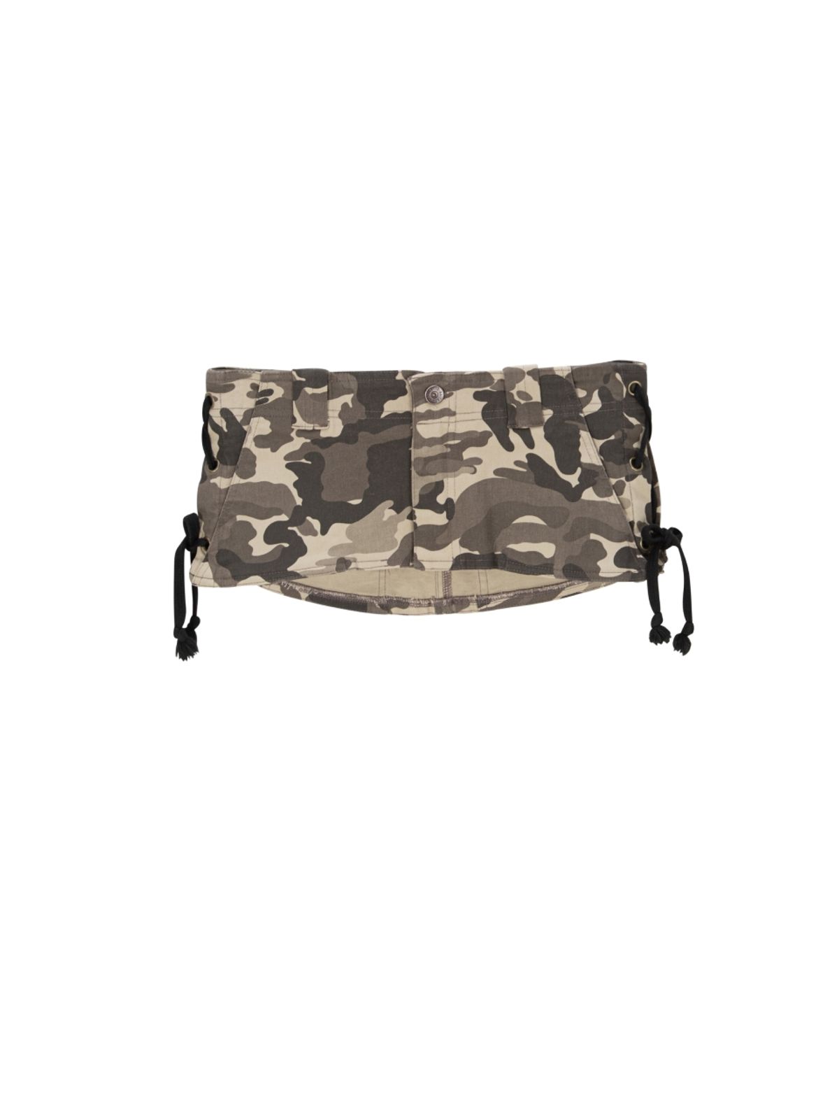 에즈이프 캘리(ASIF CALIE) CAMOUFLAGE LACE-UP WRAP SKIRT BEIGE