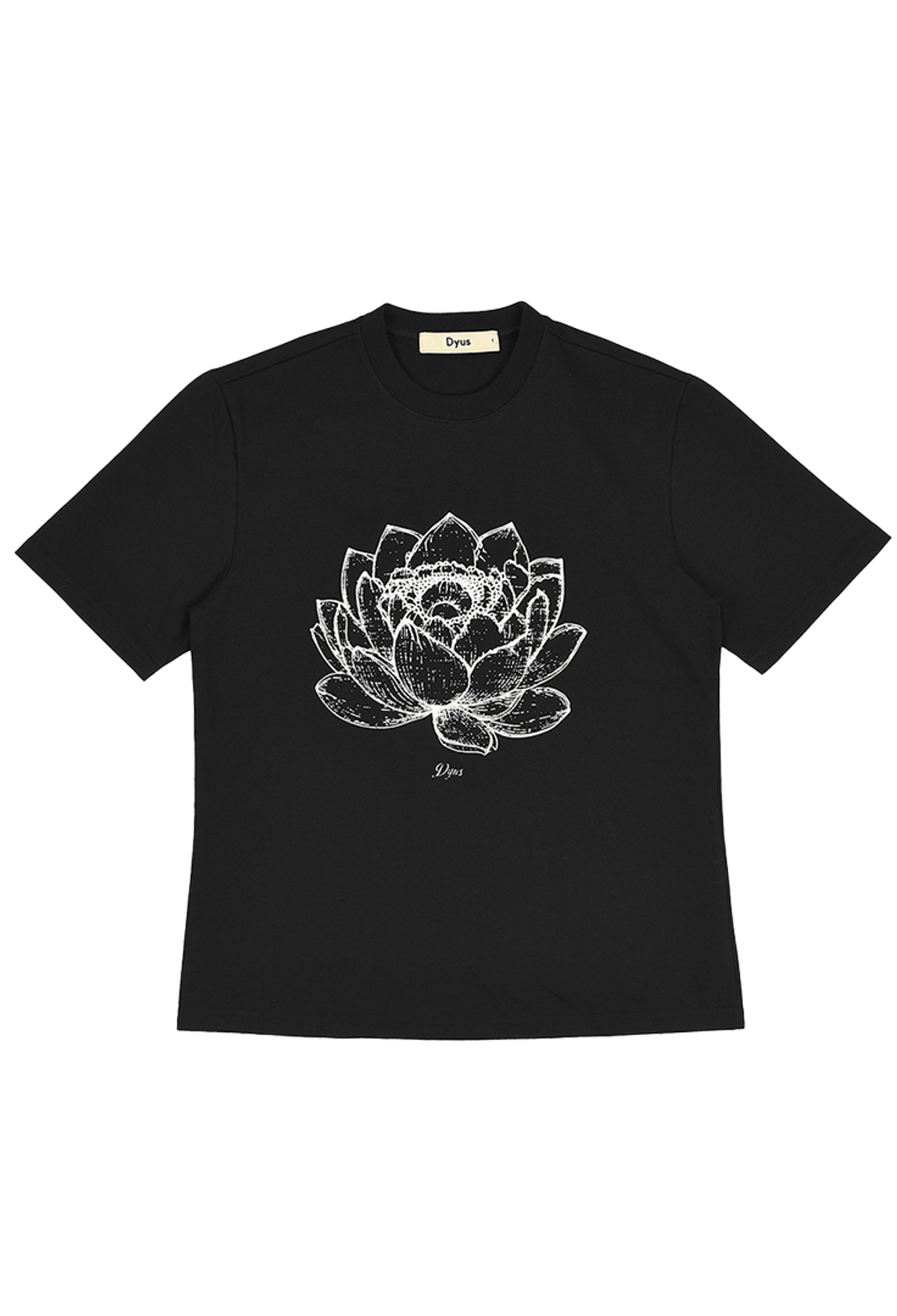 다이어스(DYUS) Lotus T-shirt Black