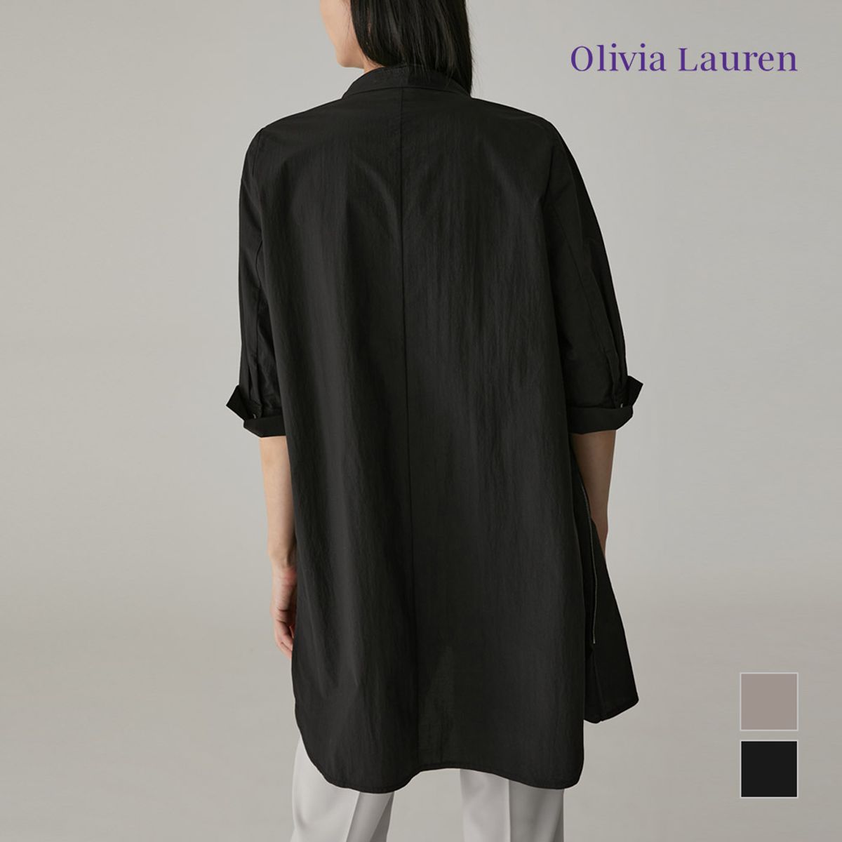 올리비아로렌(OLIVIALAUREN) 7부 소매 스탠에리 자켓_VOBFUXM4211