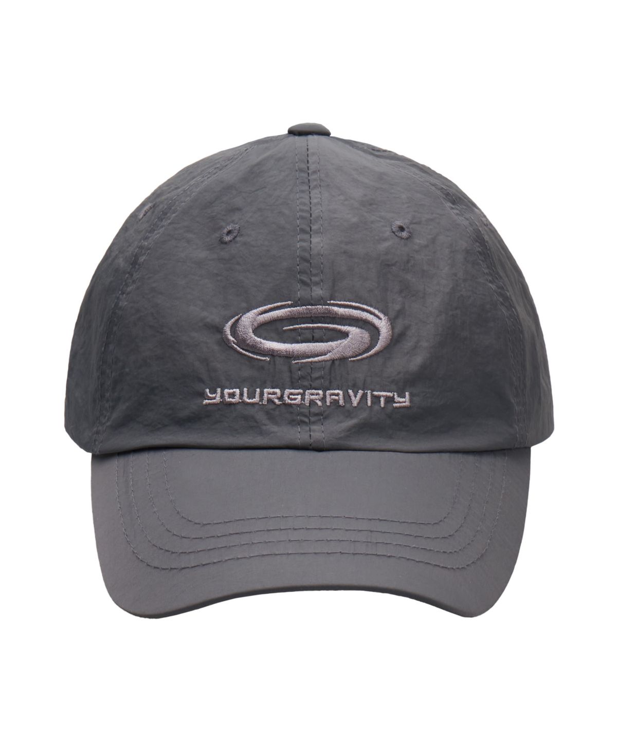 유어그래비티(YOURGRAVITY) GRAVITY HOLE LOGO NYLON  BALL CAP - Dark Gray