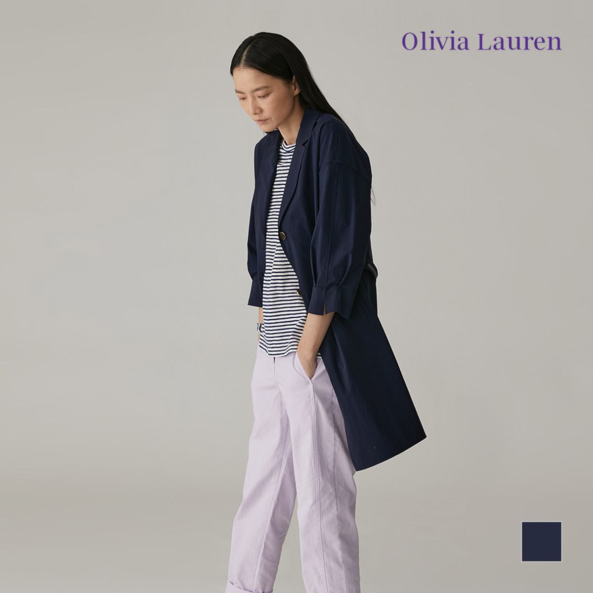 올리비아로렌(OLIVIALAUREN) 루즈핏 테일러드 자켓_VOCFUXM3426