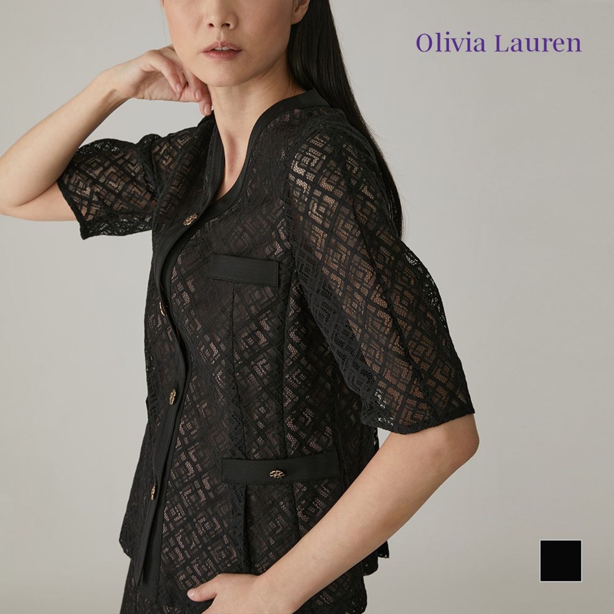 올리비아로렌(OLIVIALAUREN) 페미닌 레이스 자켓_VOCFUXM4471