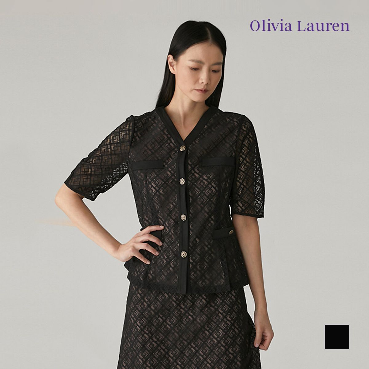 올리비아로렌(OLIVIALAUREN) 페미닌 레이스 자켓_VOCFUXM4471