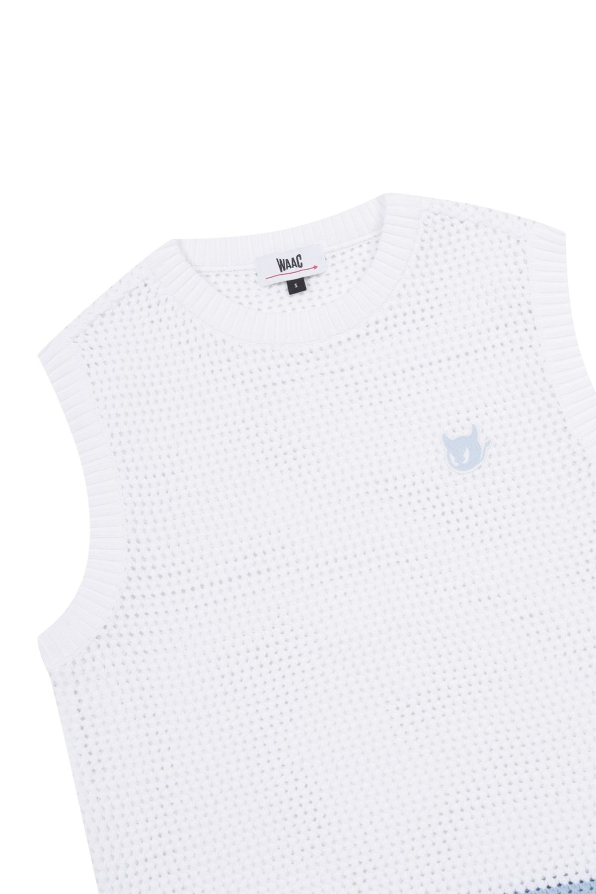 왁(WAAC) Women Mesh Crewneck Knit Vest_WWWAM25205WHX