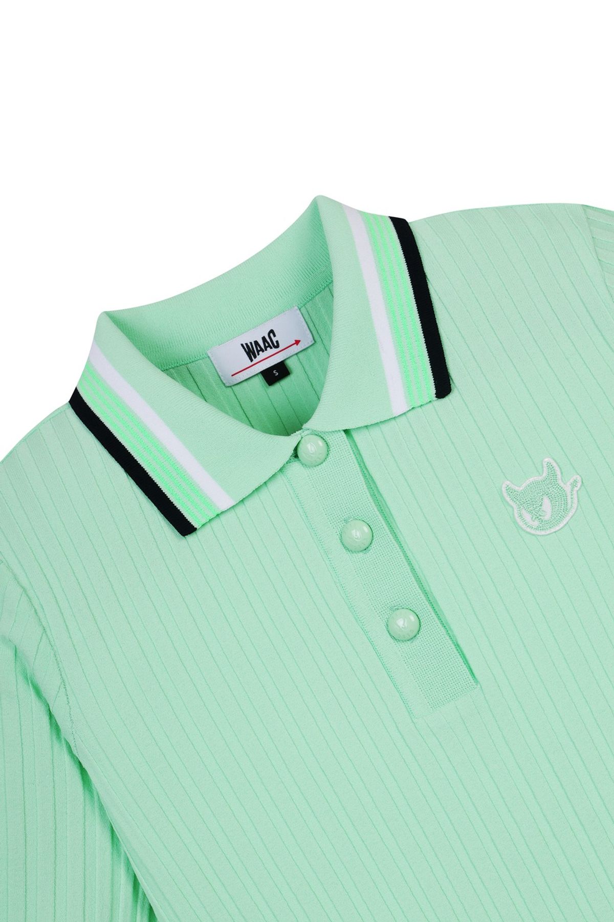 왁(WAAC) Women Color Tipping Polo Sweater_WWWAM25203YGX