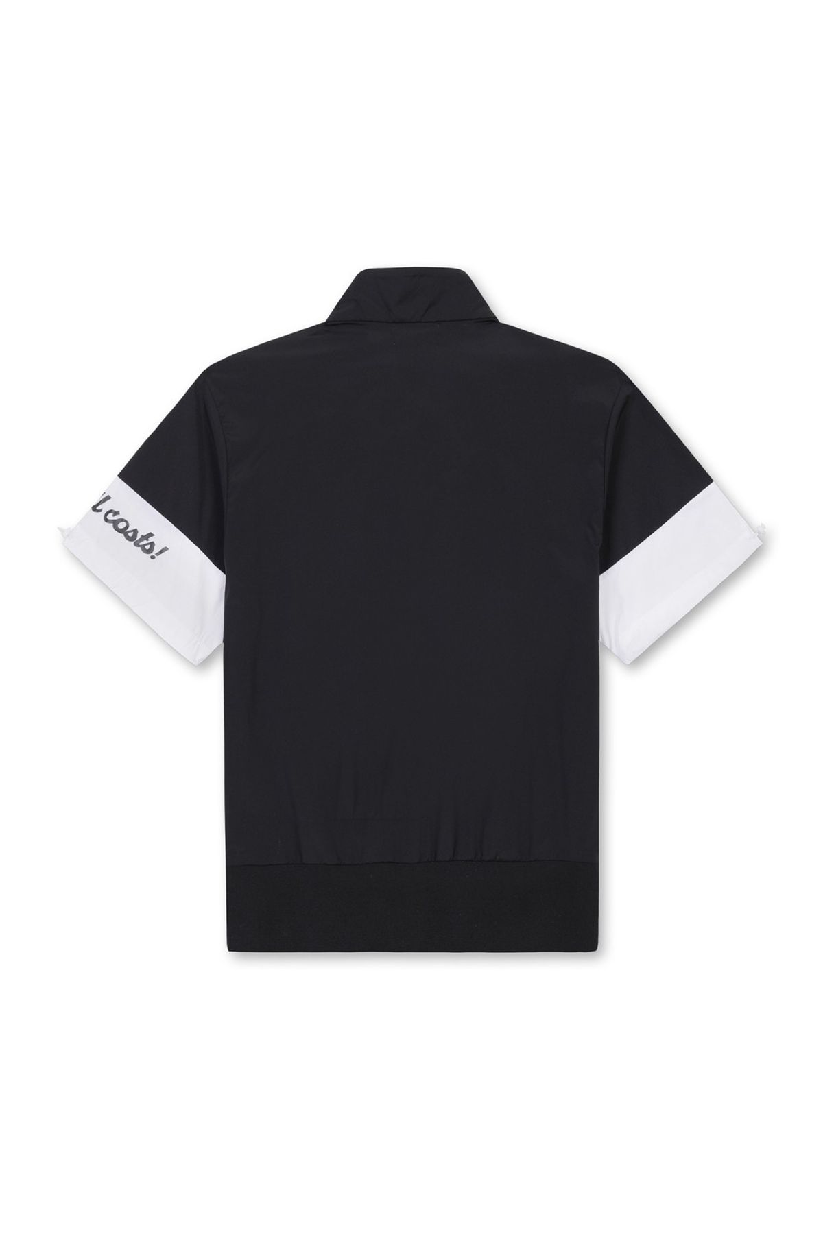 왁(WAAC) Women Woven SS Quarter-Zip Pullover_WWVAM25202BKX