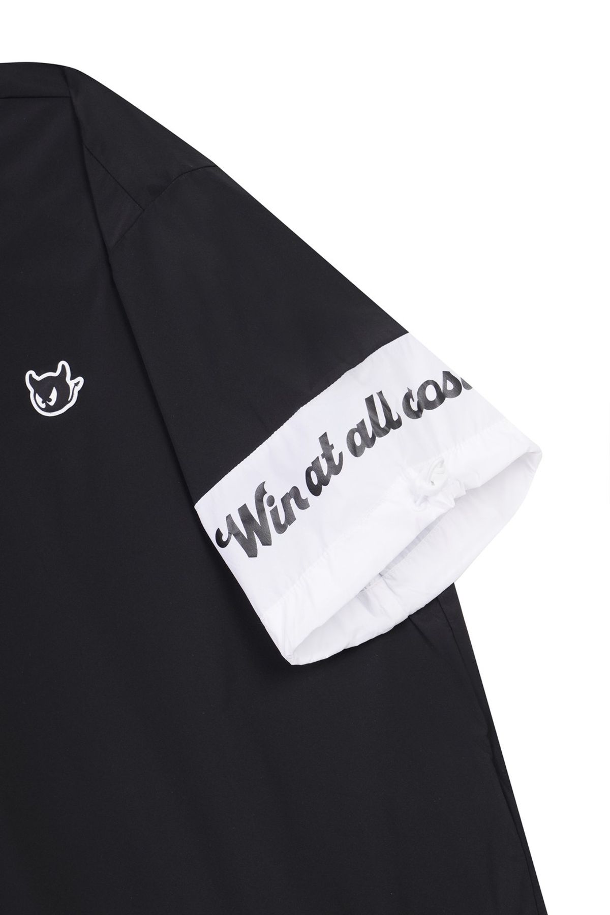 왁(WAAC) Women Woven SS Quarter-Zip Pullover_WWVAM25202BKX