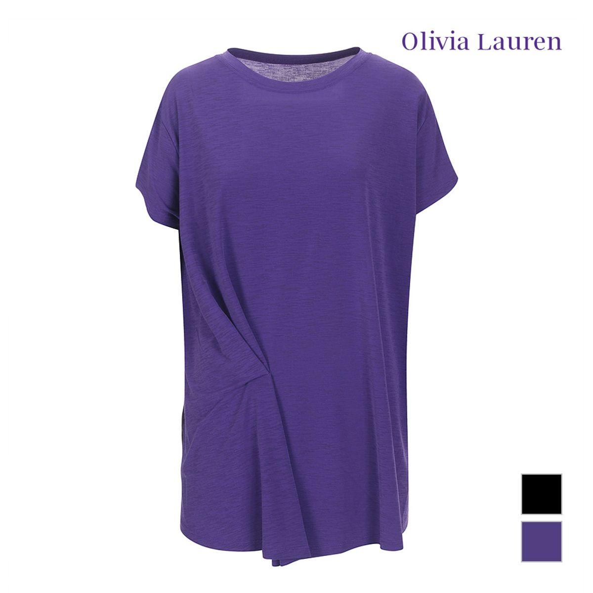 올리비아로렌(OLIVIALAUREN) 여성 셔링포인트 반팔티셔츠_VOCASXM6146