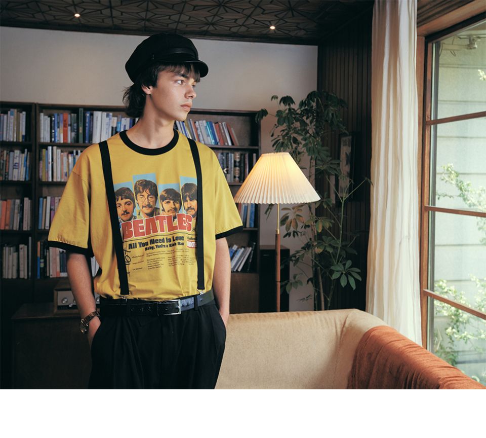MUSINSA | MAINBOOTH [Beatles] Love T-shirt (Yellow)