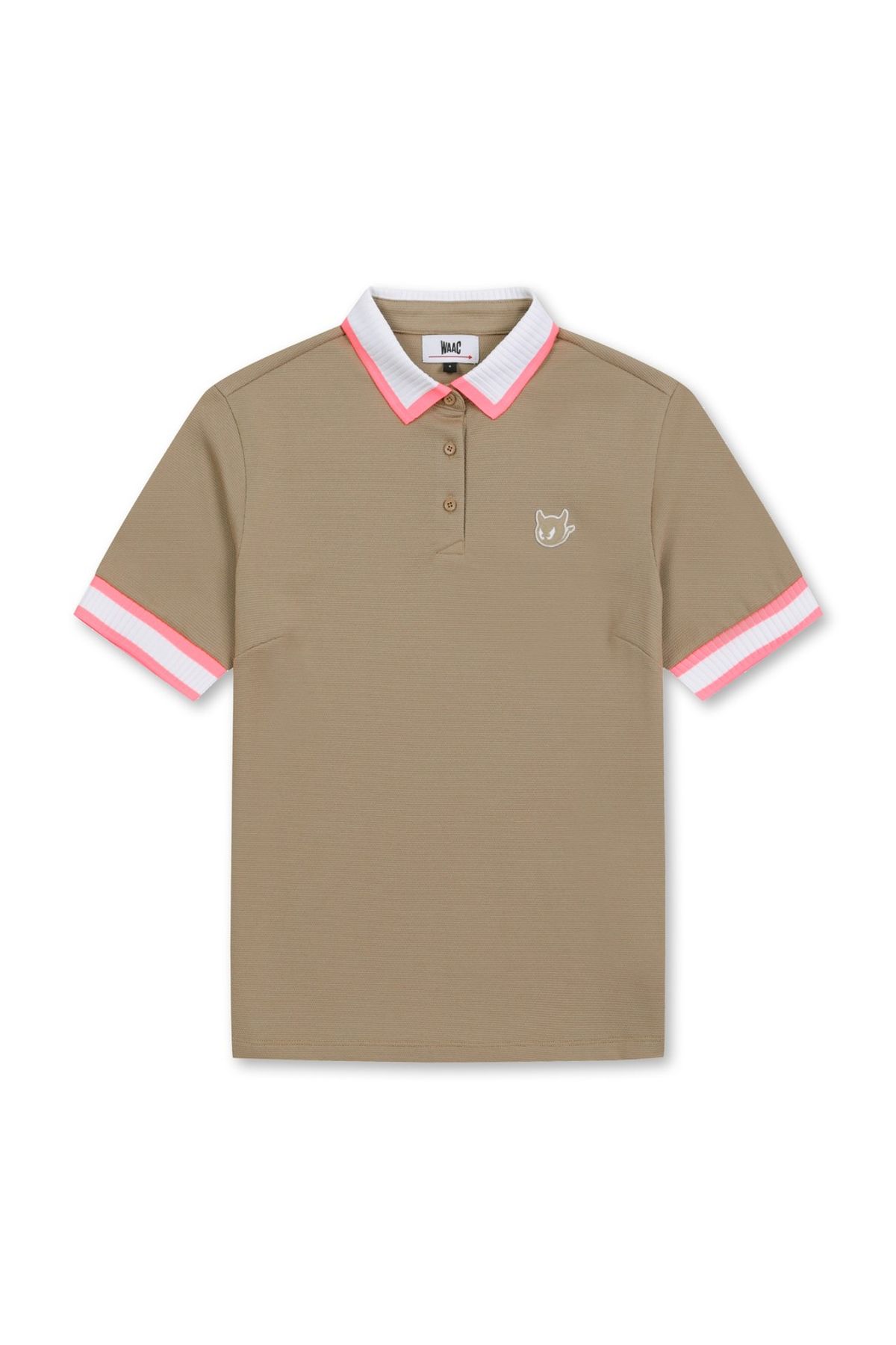 왁(WAAC) Women Knit Rib Loose Fit SS Polo_WWTCM25211BEX