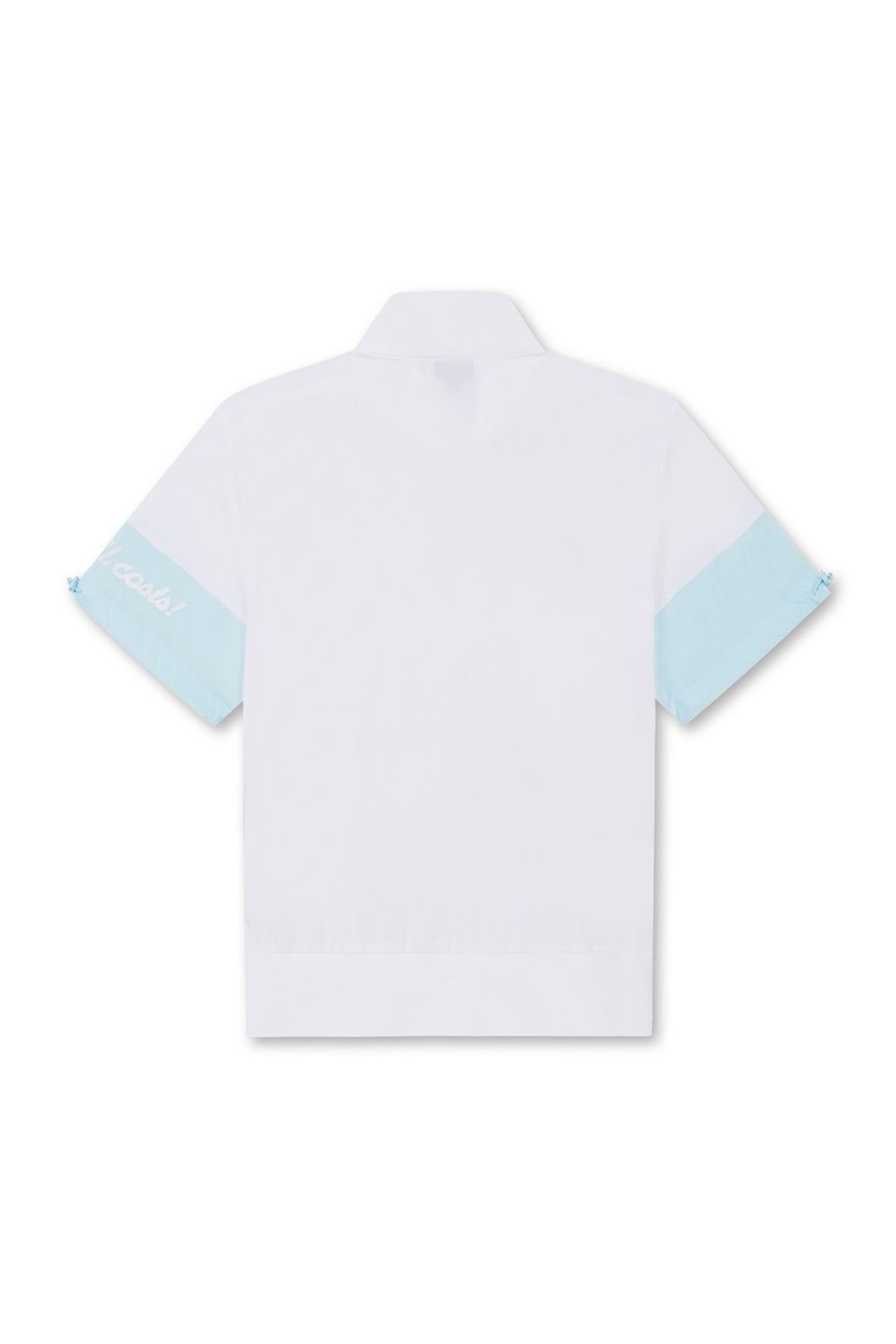 왁(WAAC) Women Woven SS Quarter-Zip Pullover_WWVAM25202WHX