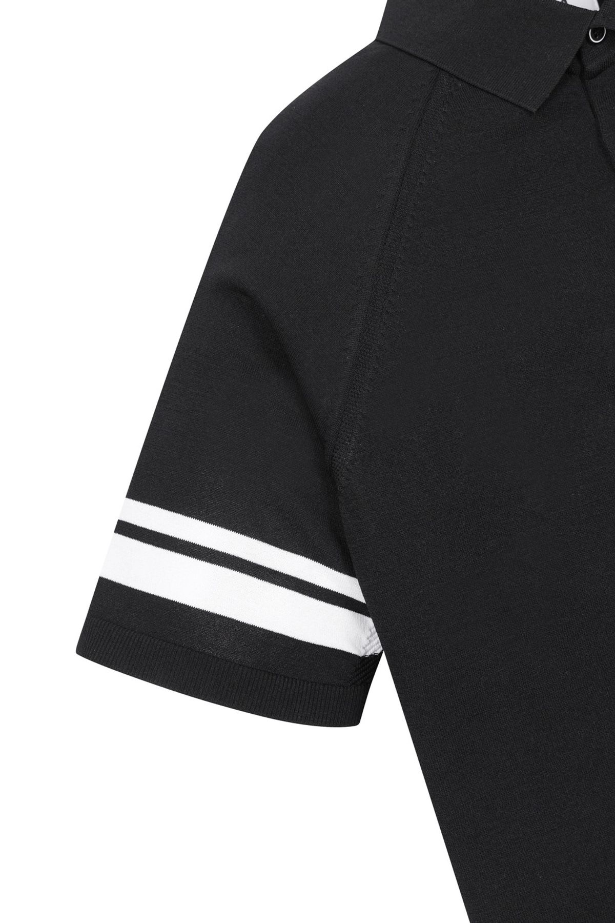 왁(WAAC) Men Semi Loose Knit Polo_WMWAM25203BKX