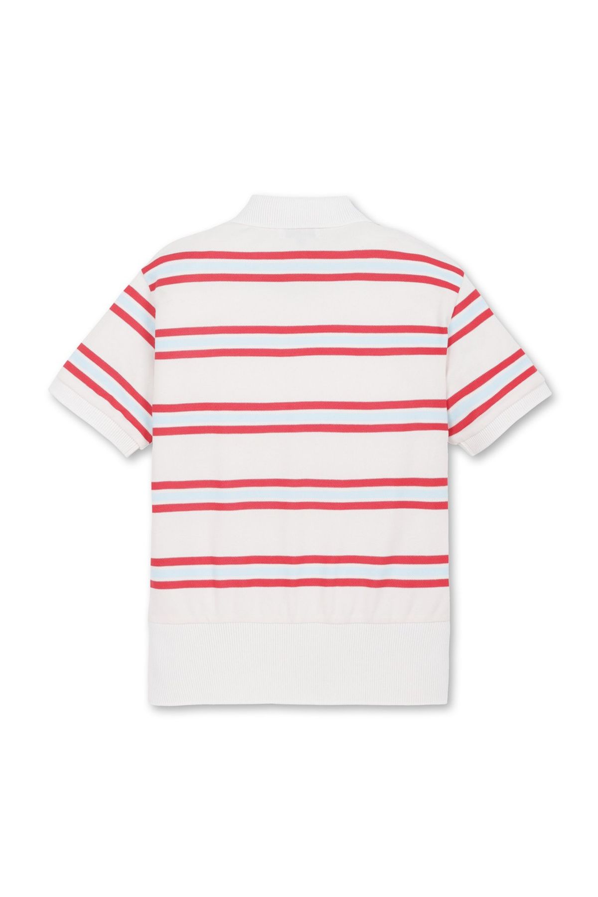왁(WAAC) Women Stripe Loose Fit SS Polo_WWTCM25205IVX