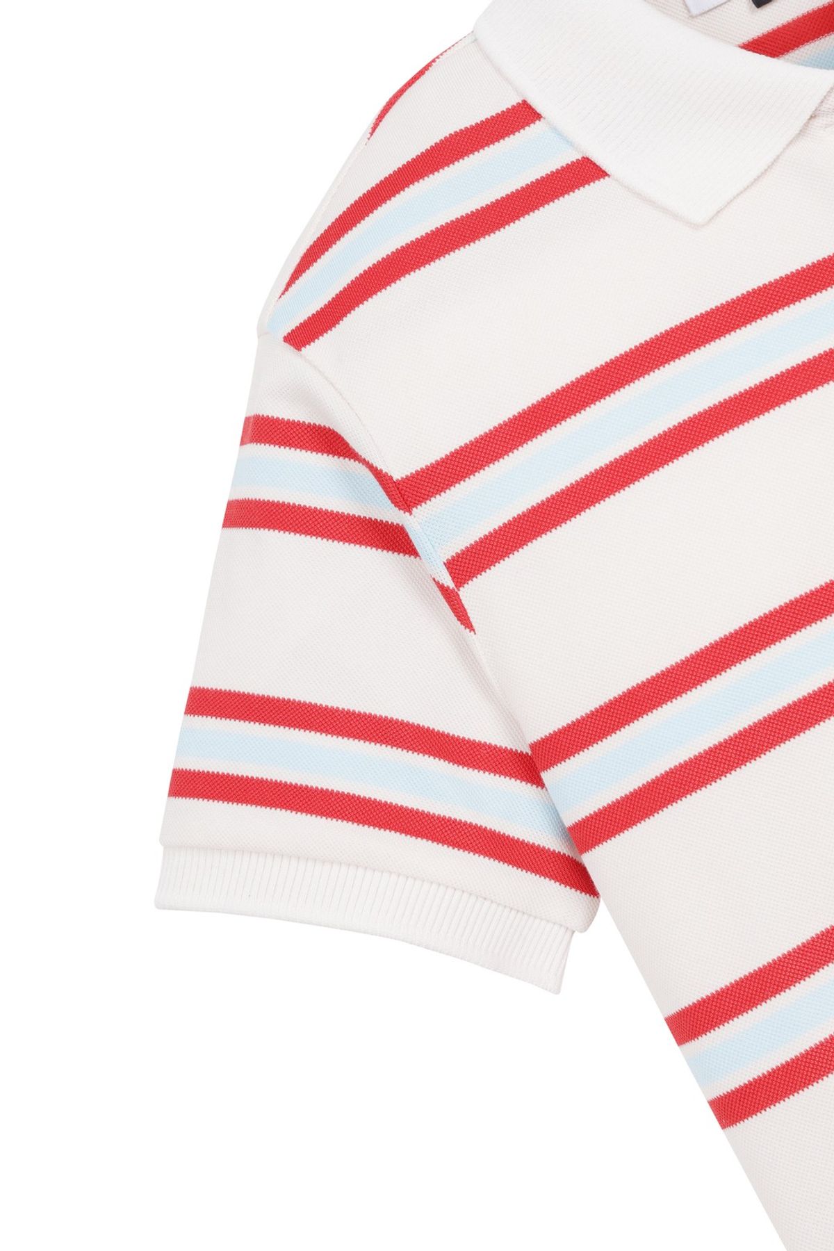 왁(WAAC) Women Stripe Loose Fit SS Polo_WWTCM25205IVX