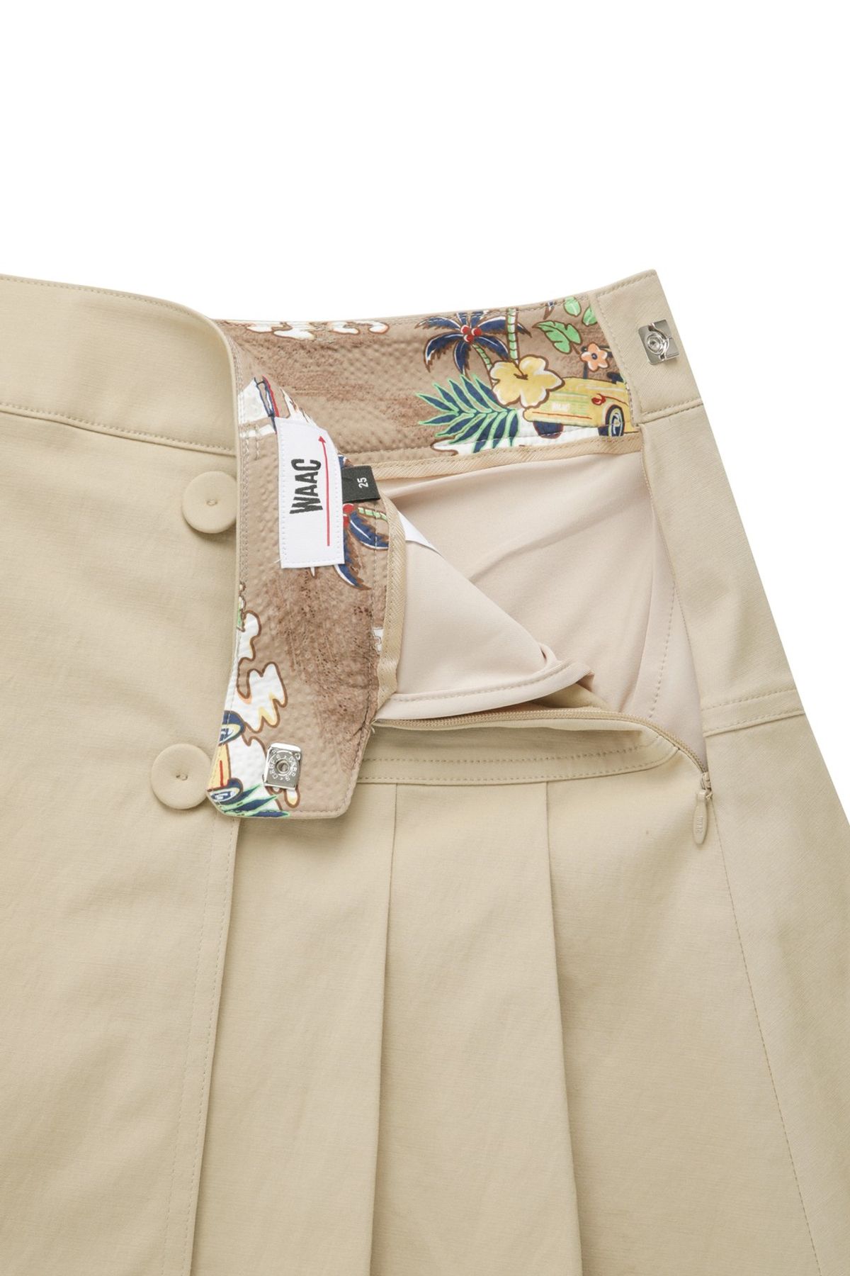 왁(WAAC) Women Button Pleats Skort_WWKCM25302BEX