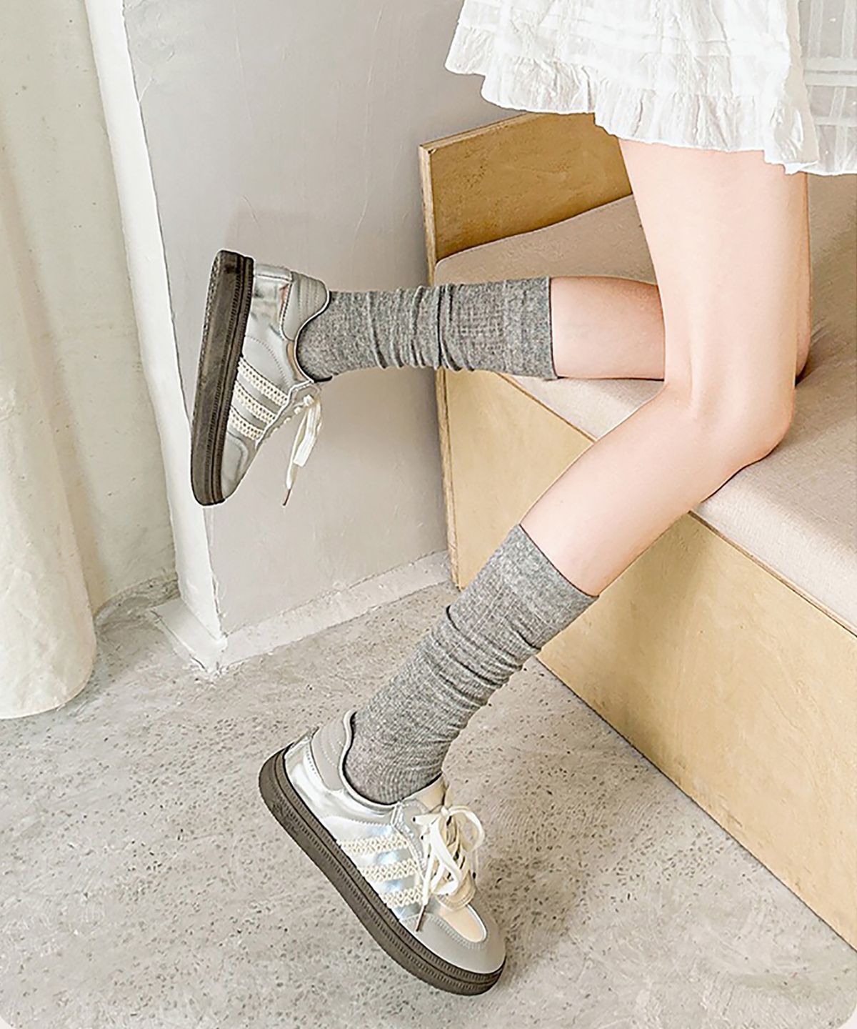 엔젤삭스(ANGEL SOCKS) [2개 세트] 1313 레이스 시스루 루즈핏 여자 양말