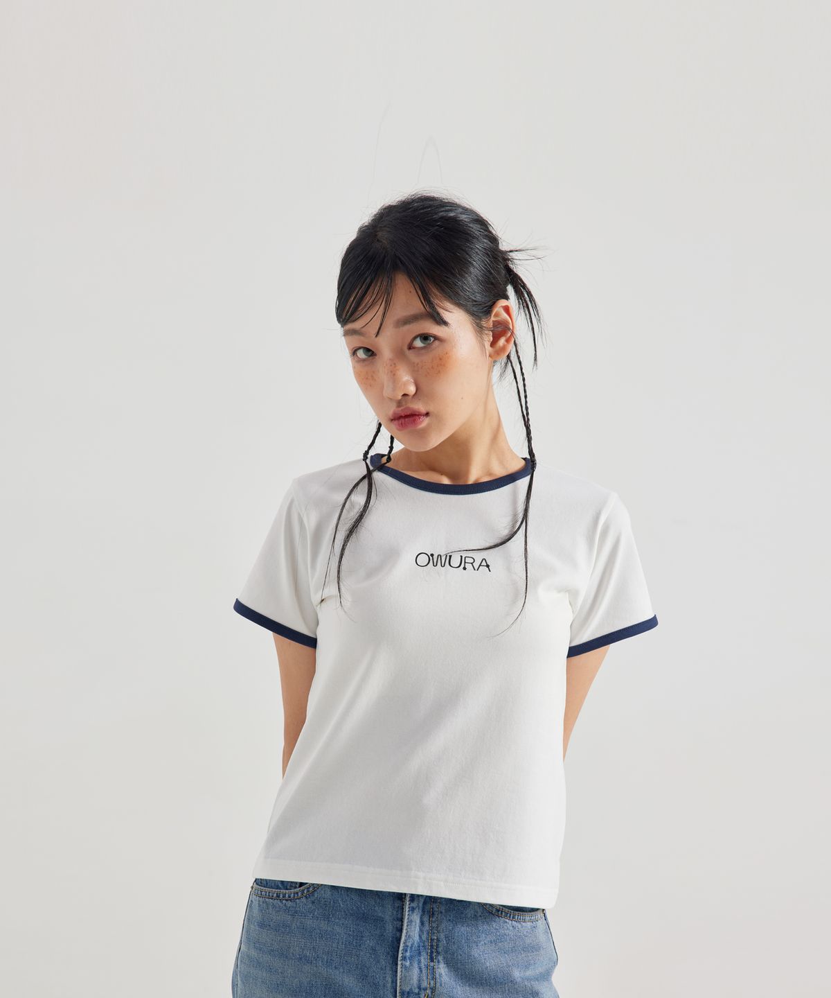 오우라(OWURA) 로고 링거티_아이보리