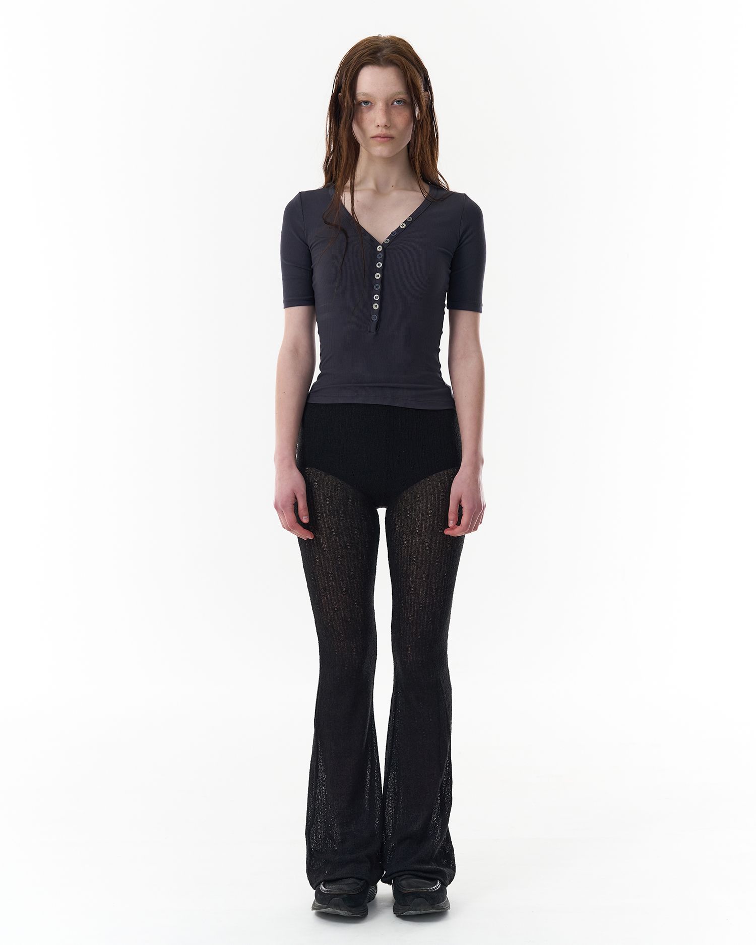 パンツ [Pahisum] MESH BOOT-CUT PANTS MUSINSA | PAHISUM Mesh bootcut pants_light grey
