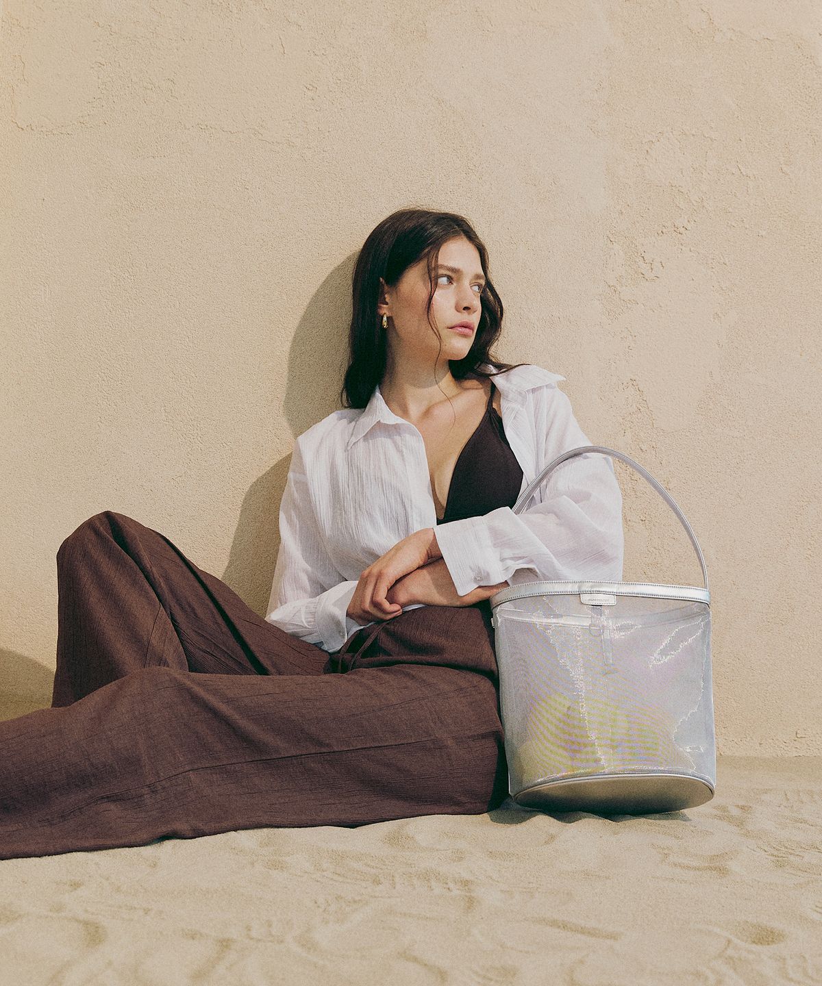 모어모르(MOREMORR) ONDE BAG 매쉬백 silver