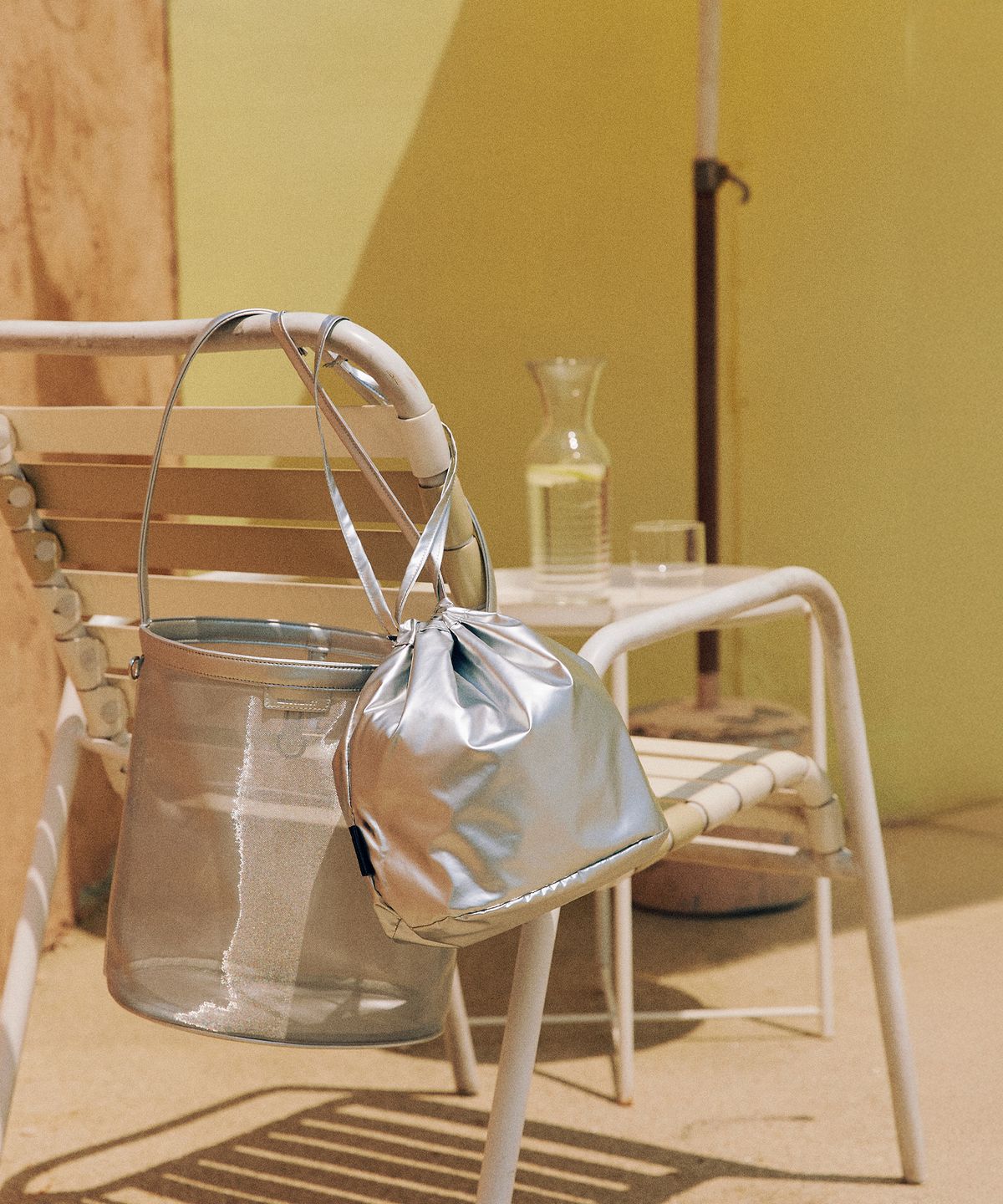 모어모르(MOREMORR) ONDE BAG 매쉬백 silver