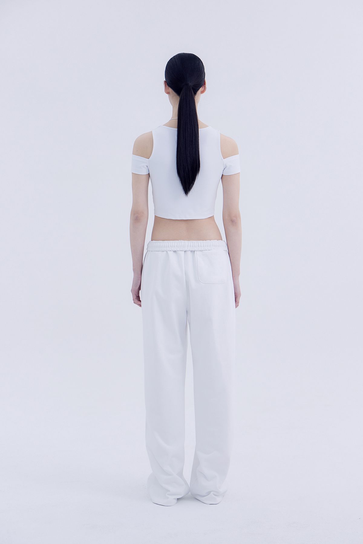 노 엑스트라 터치(NO EXTRA TOUCH) Eyelet Pop Top (white) / 25SPTS003WH