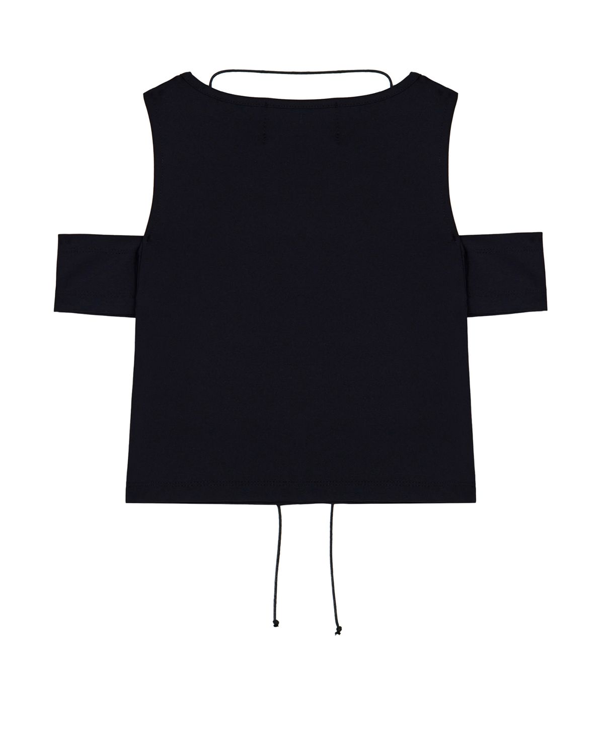 노 엑스트라 터치(NO EXTRA TOUCH) Eyelet Pop Top (navy black) / 25SPTS003BK