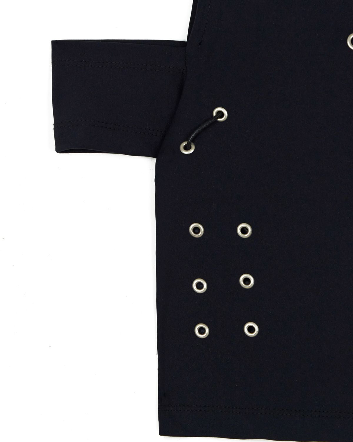 노 엑스트라 터치(NO EXTRA TOUCH) Eyelet Pop Top (navy black) / 25SPTS003BK