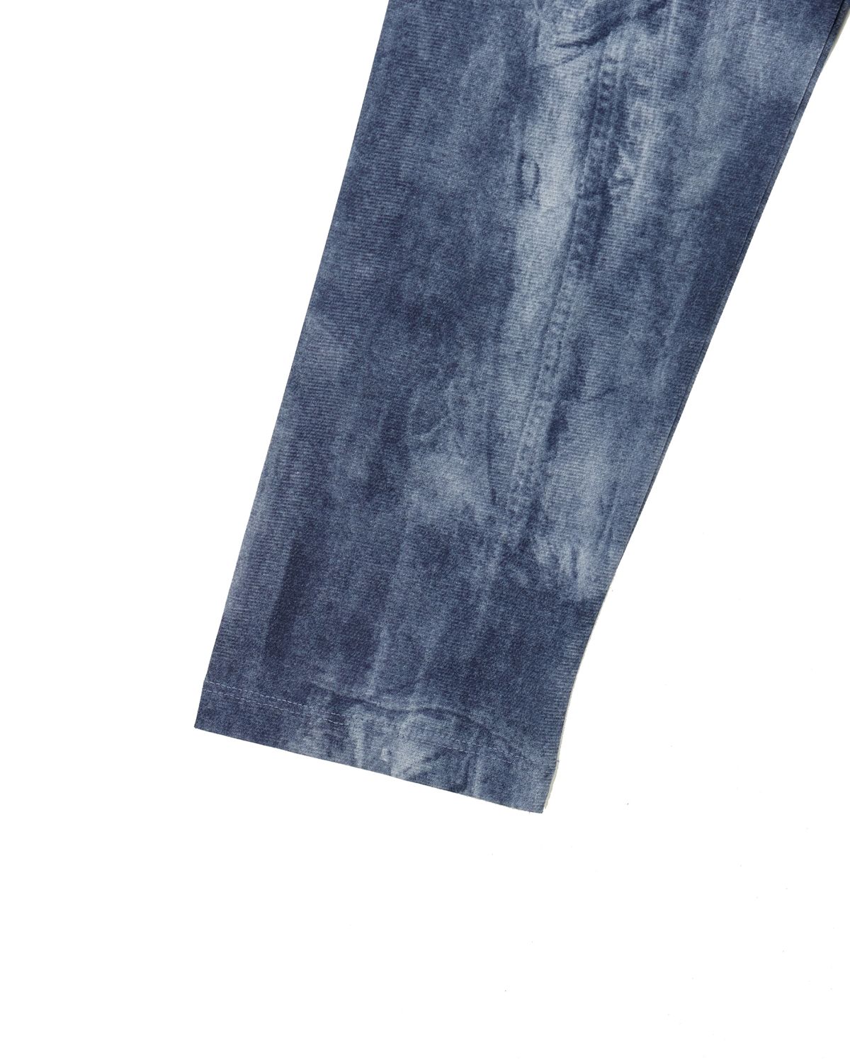 노 엑스트라 터치(NO EXTRA TOUCH) Denim Printed Mash T-shirts (blue) / 25SPTS005BL