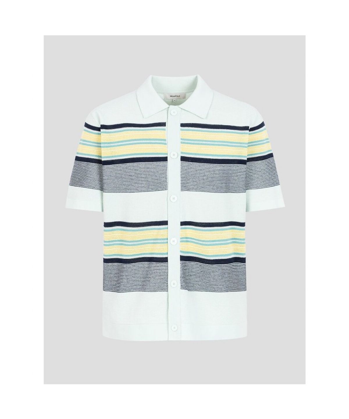 빈폴 멘(BEANPOLE MEN) 멀티 스트라이프 셔츠형 카디건  라이트 그린 (BC555AC61L)