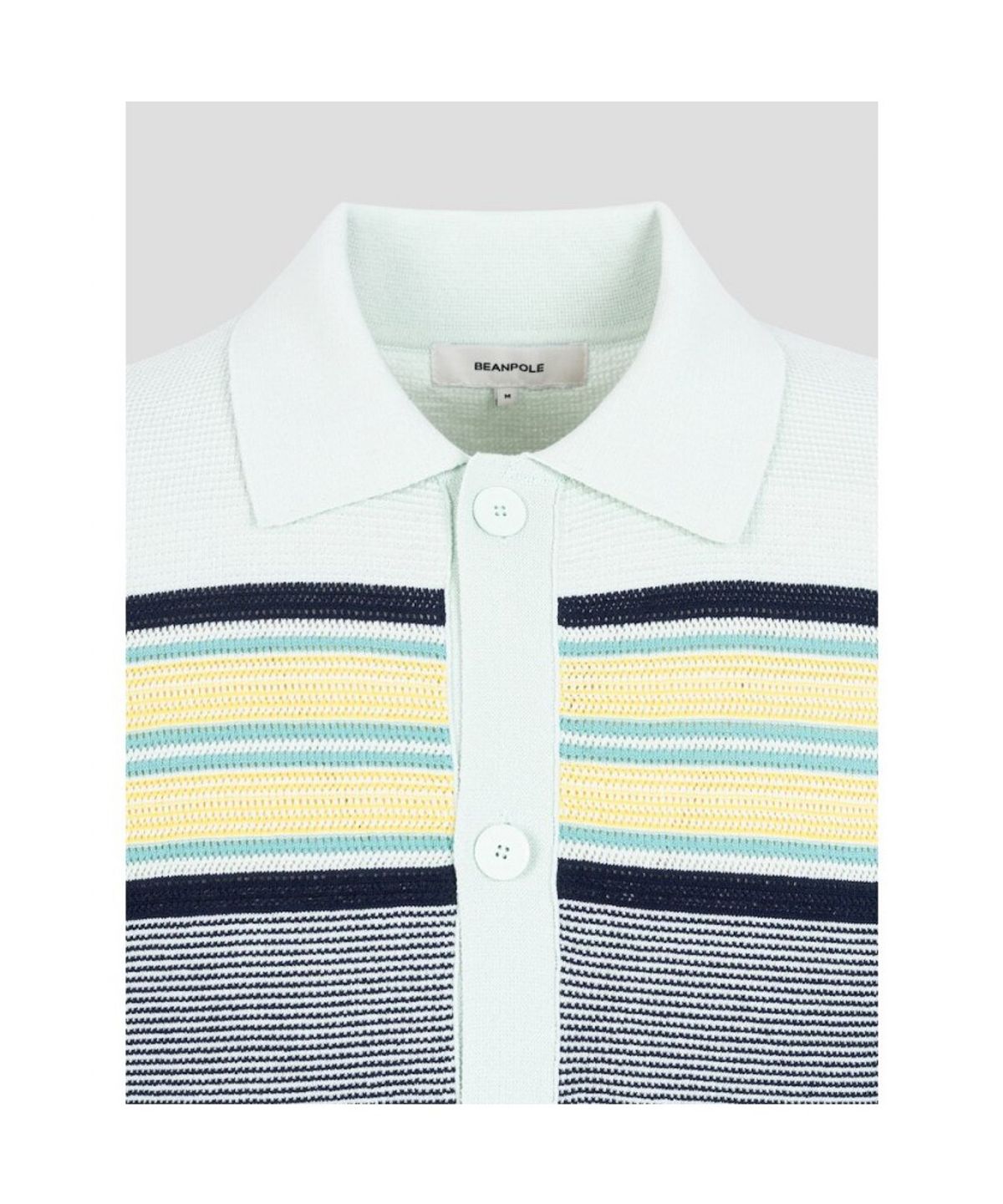 빈폴 멘(BEANPOLE MEN) 멀티 스트라이프 셔츠형 카디건  라이트 그린 (BC555AC61L)