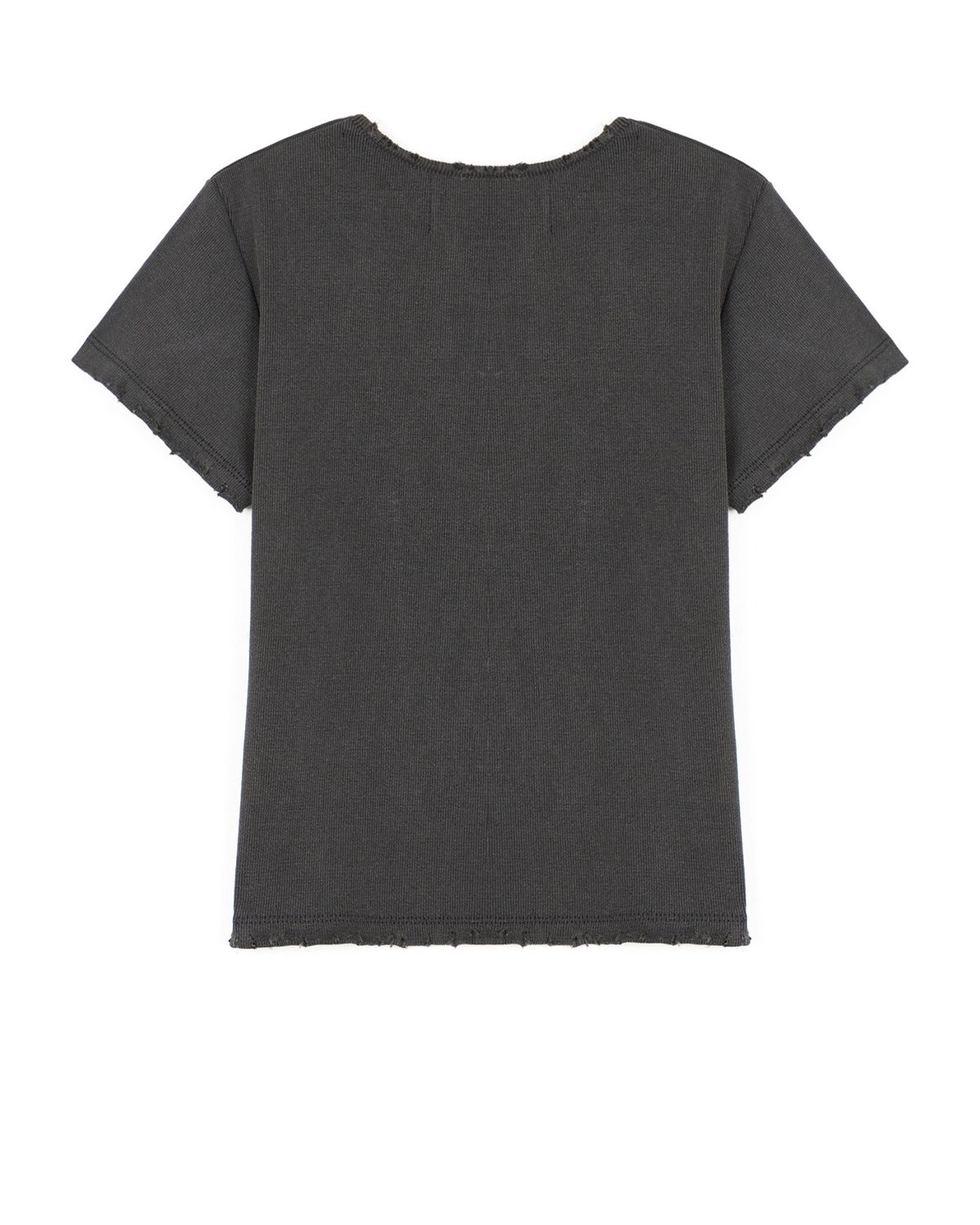 노 엑스트라 터치(NO EXTRA TOUCH) Destroyed Detail T-shirts (charcoal) / 25SPTS002CH