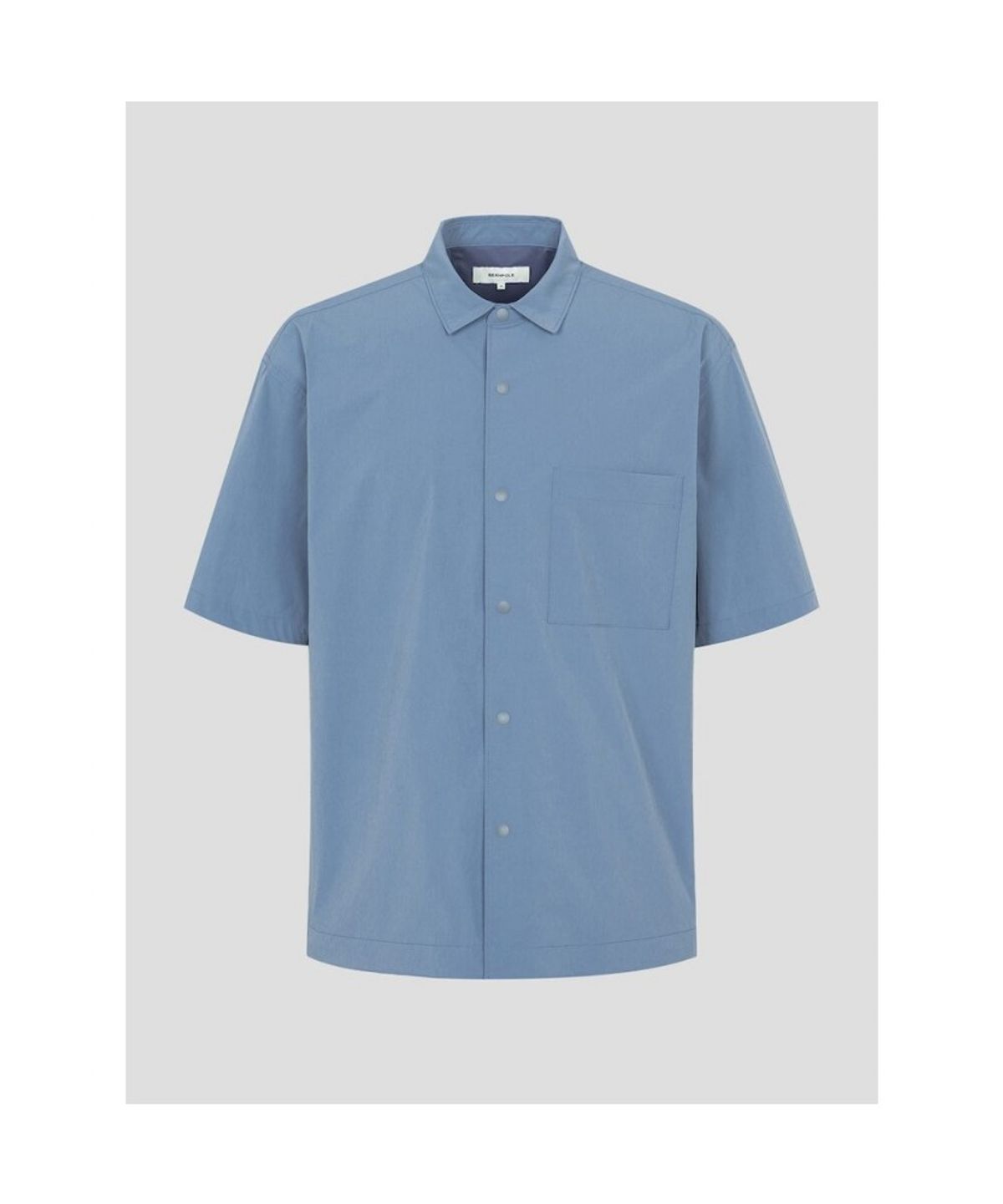 빈폴 멘(BEANPOLE MEN) 화섬 솔리드 반소매 셔츠  로열 블루 (BC5565C86N)