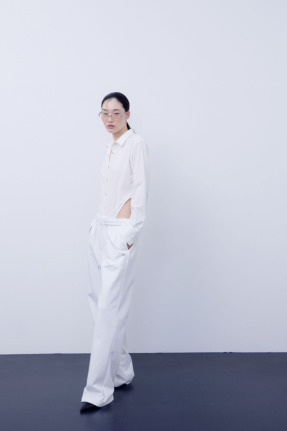 노 엑스트라 터치(NO EXTRA TOUCH) Contour Shirts Body Suit (ivory) / 25FWJS001IV