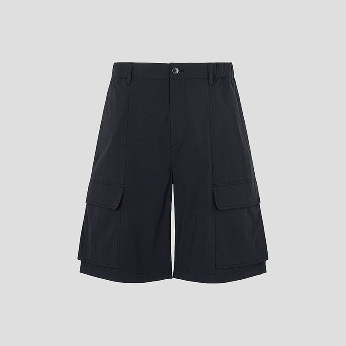 빈폴 멘(BEANPOLE MEN) 화섬 버뮤다 카고 하프 팬츠  블랙