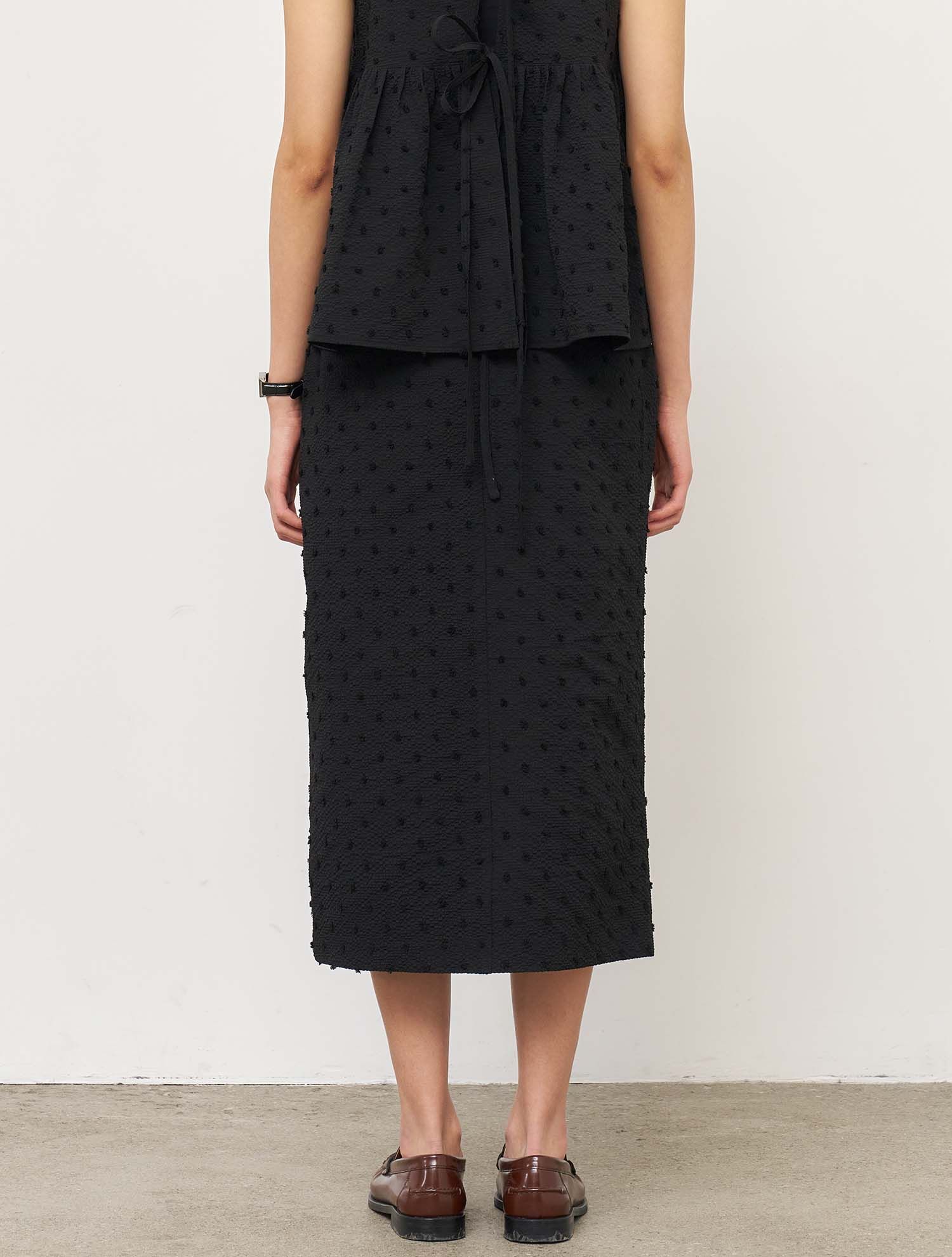 MUSINSA | GENERAL IDEA Textured Bubble H-Line Long Skirt