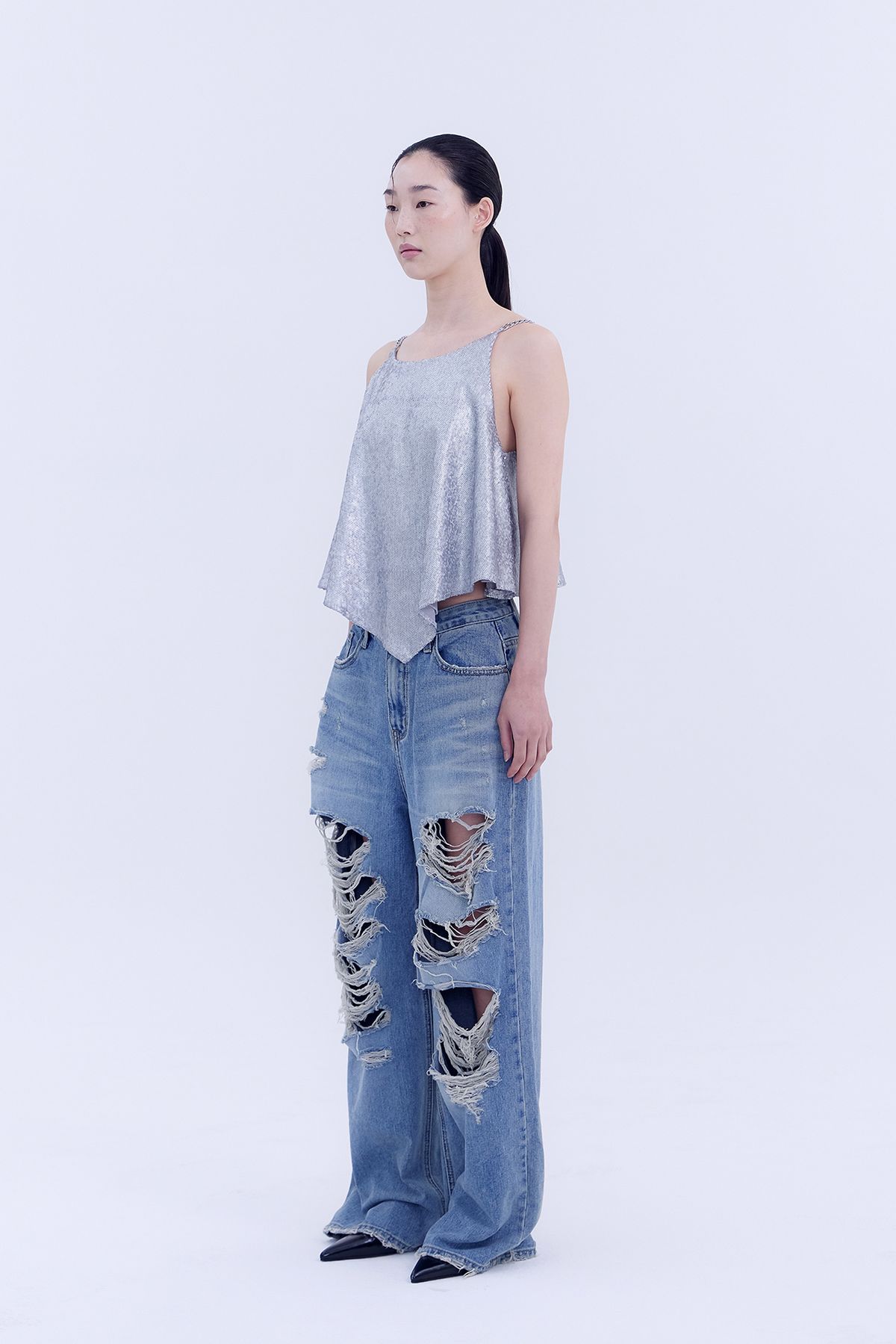 노 엑스트라 터치(NO EXTRA TOUCH) Spangle Sleeveless / 25SPSL001SI