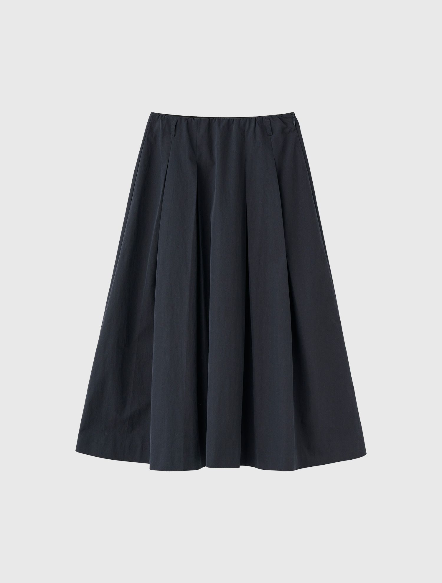 MUSINSA | GENERAL IDEA Inverted Pleated Long Skirt [NAVY