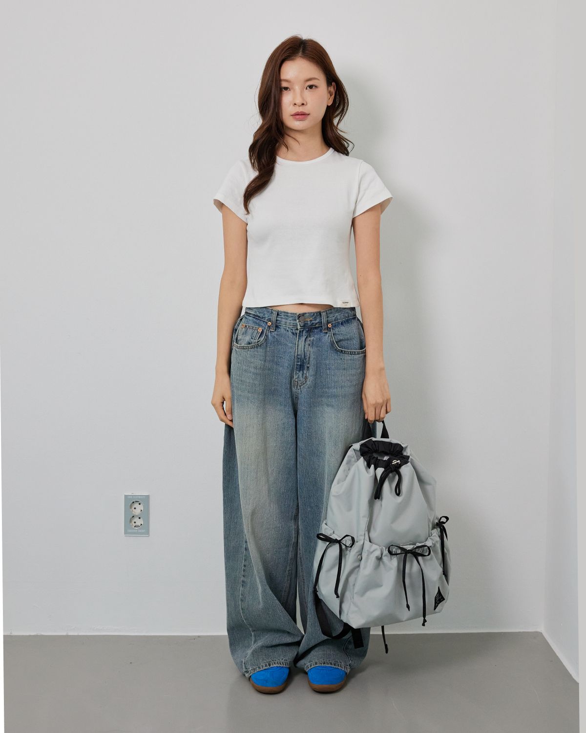 프로젝트 1907(PROJECT1907) [PLASTIC] String Back Pack (Light Grey)