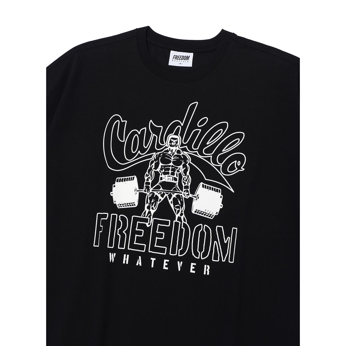 프리덤(FREEDOM) 카딜로 리프트업 그래픽 티셔츠 (블랙)
