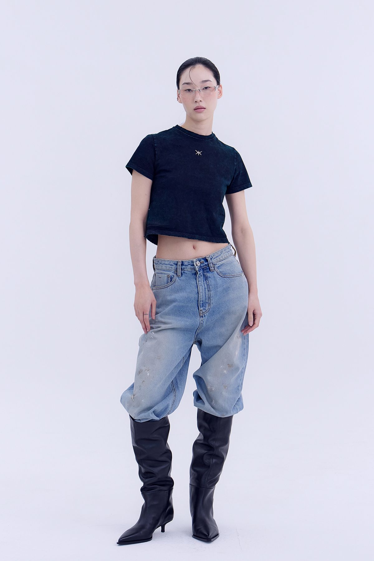 노 엑스트라 터치(NO EXTRA TOUCH) Painted Detail Denim / 25SPPT004BL
