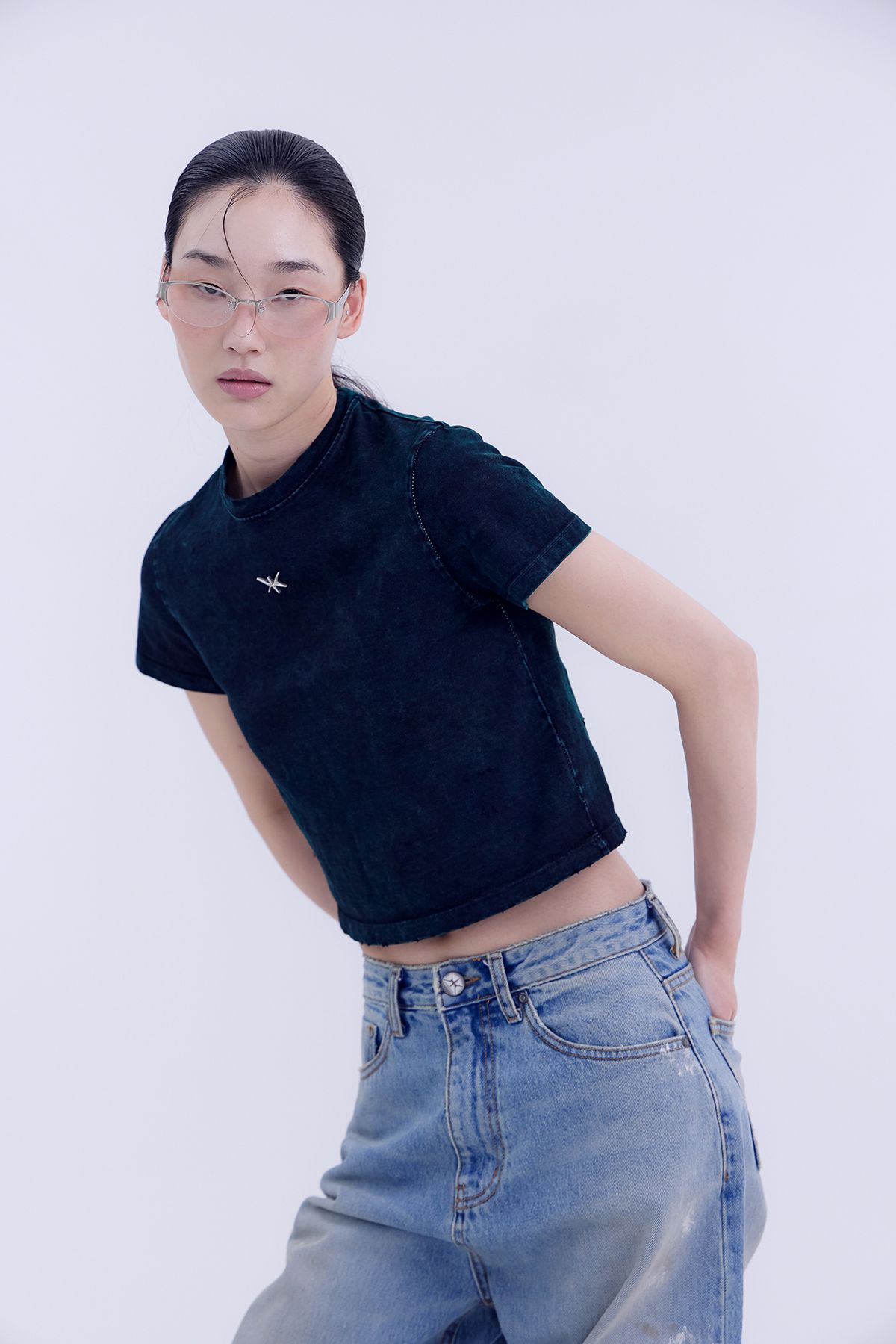 노 엑스트라 터치(NO EXTRA TOUCH) Painted Detail Denim / 25SPPT004BL