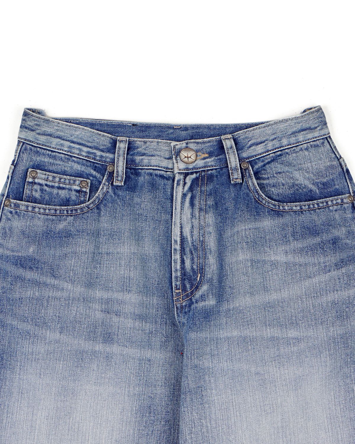노 엑스트라 터치(NO EXTRA TOUCH) Double Pocket Destoyed Denim / 25SPPT006BL