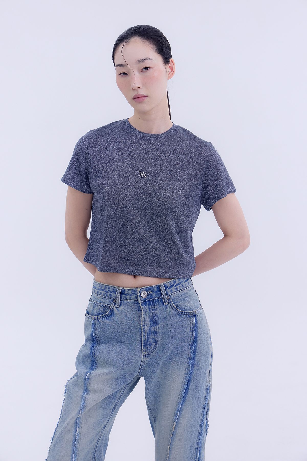 노 엑스트라 터치(NO EXTRA TOUCH) Cutting Bootscut jeans / 25SPPT002BL