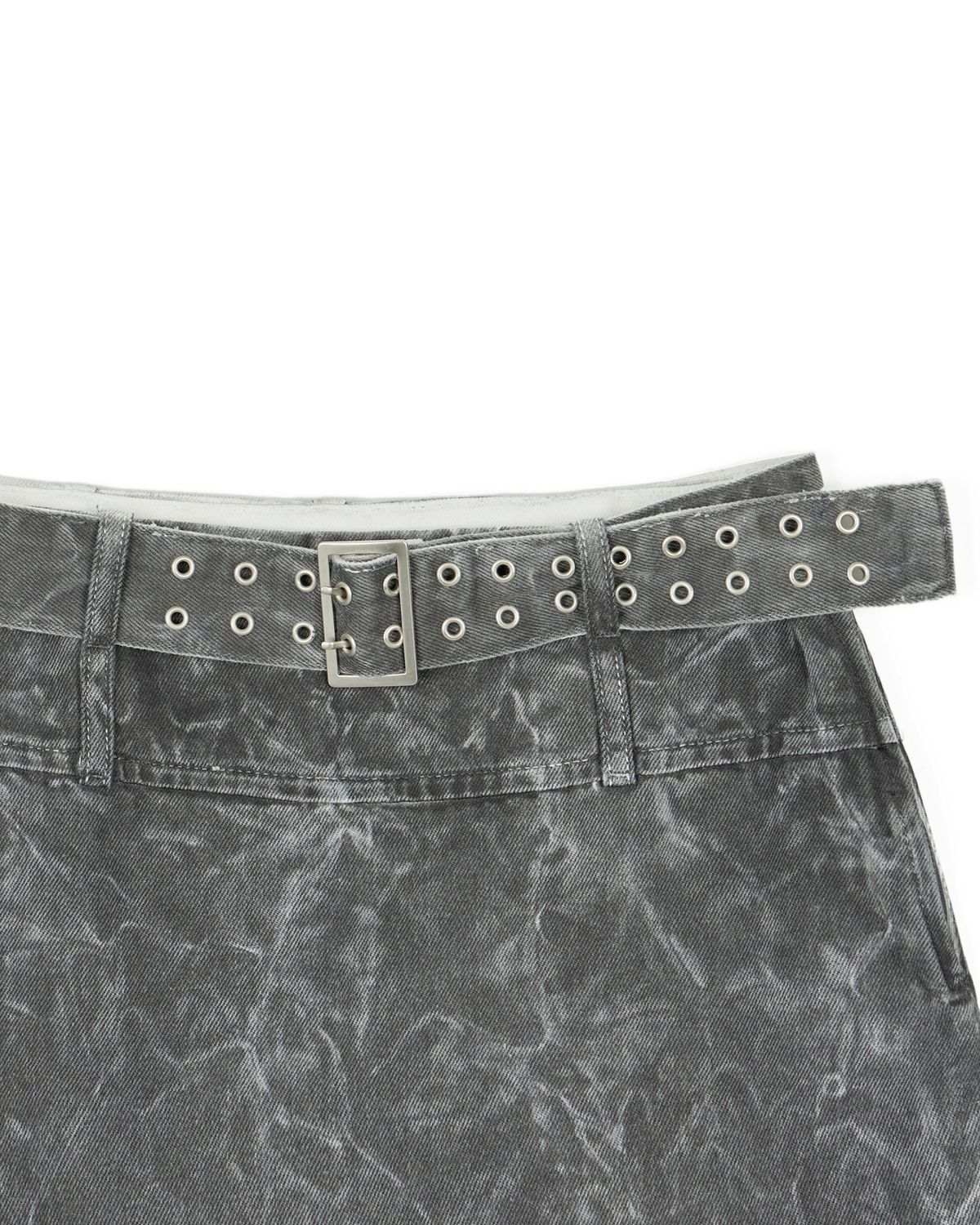 노 엑스트라 터치(NO EXTRA TOUCH) Eyelet Pants Skirt / 25SPSK001GR