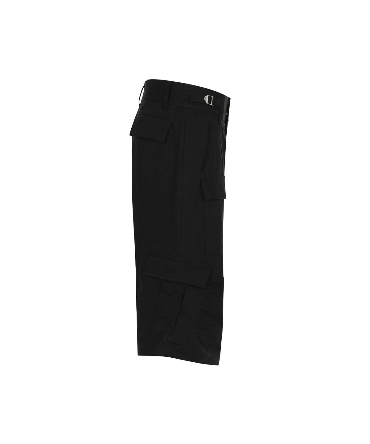올아이즈다운(ALL EYES DOWN) FLARE CARGO BERMUDA PANTS (BLACK)