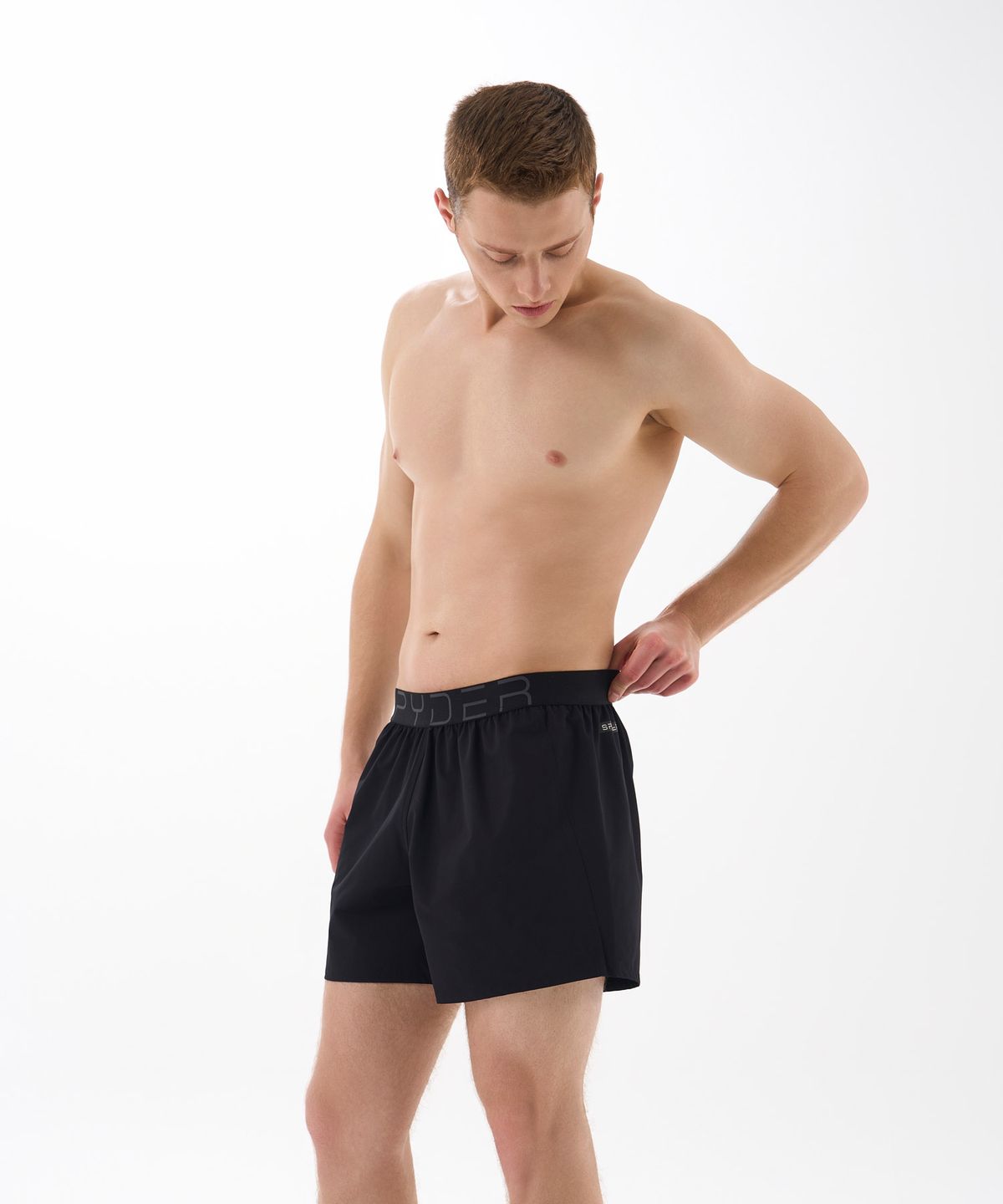 스파이더 언더웨어(SPYDERUNDERWEAR) 멀티 액티브 트렁크 로고밴드 블랙