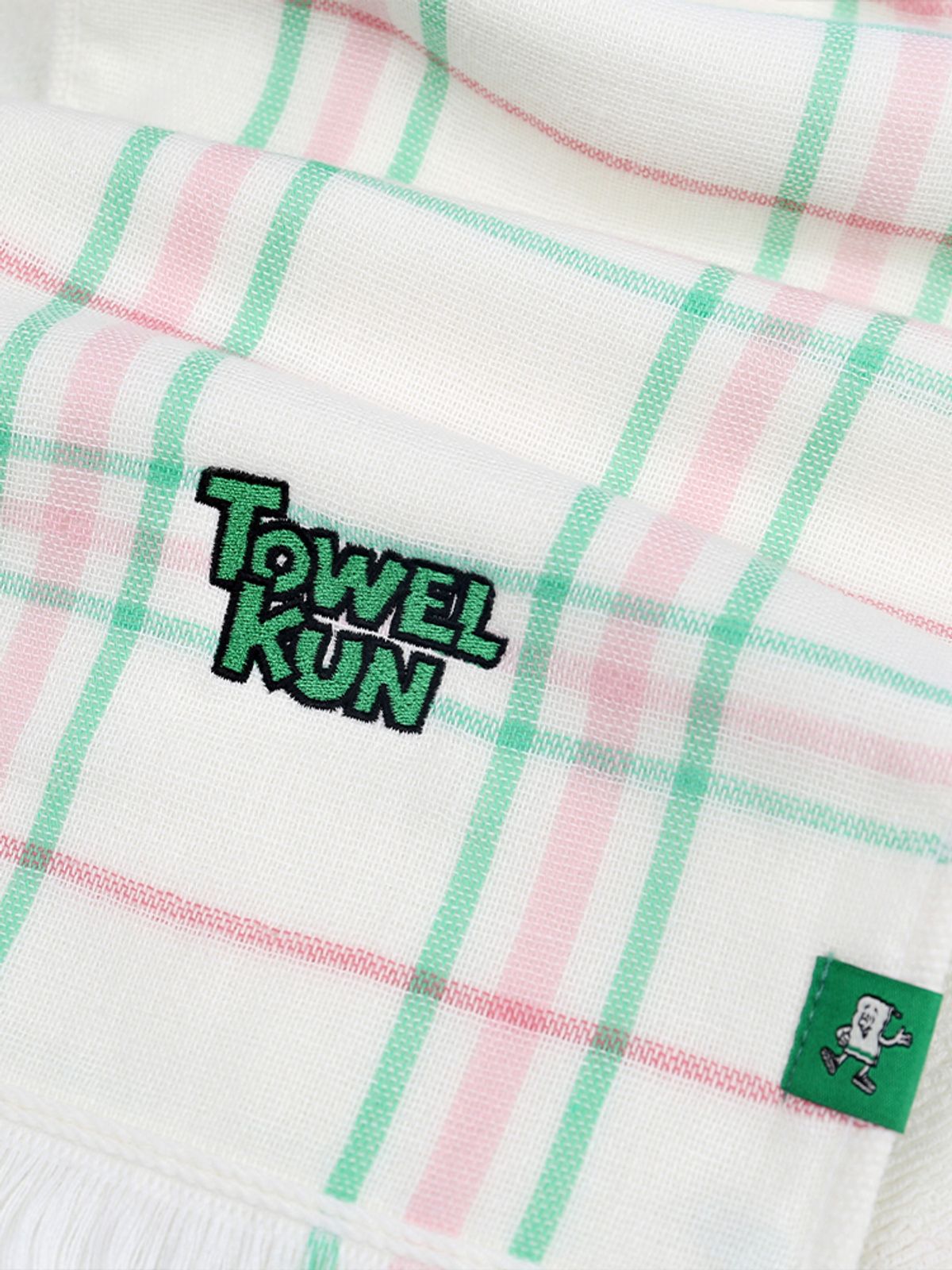 타올쿤(TOWELKUN) 스포츠타월 파스텔 체크 - 베이지 (1P)